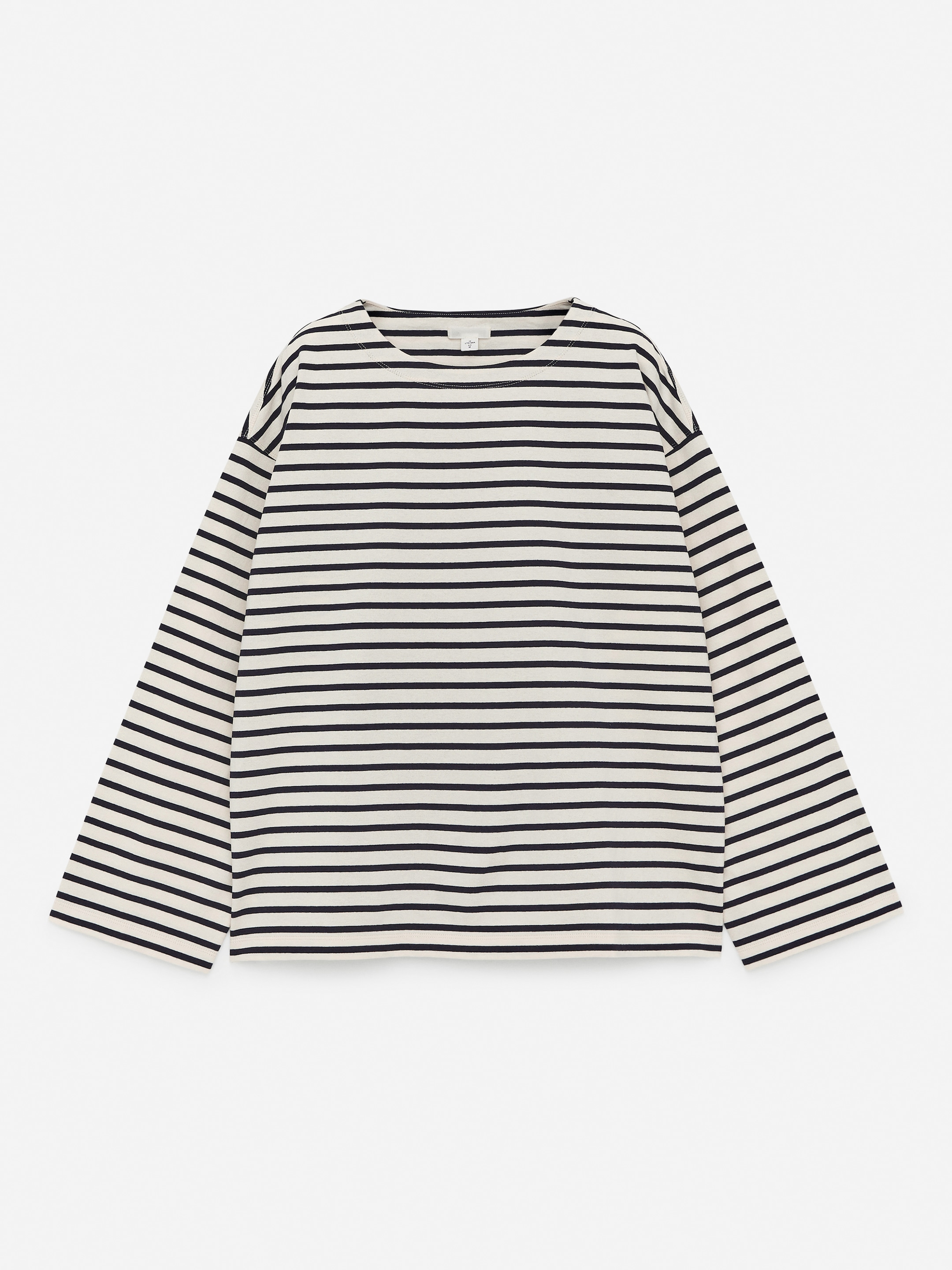 Ingrandisci l'immagine: Long-Sleeve T-Shirt - Dark Blue/Off White - DONNA | H&M CH 5