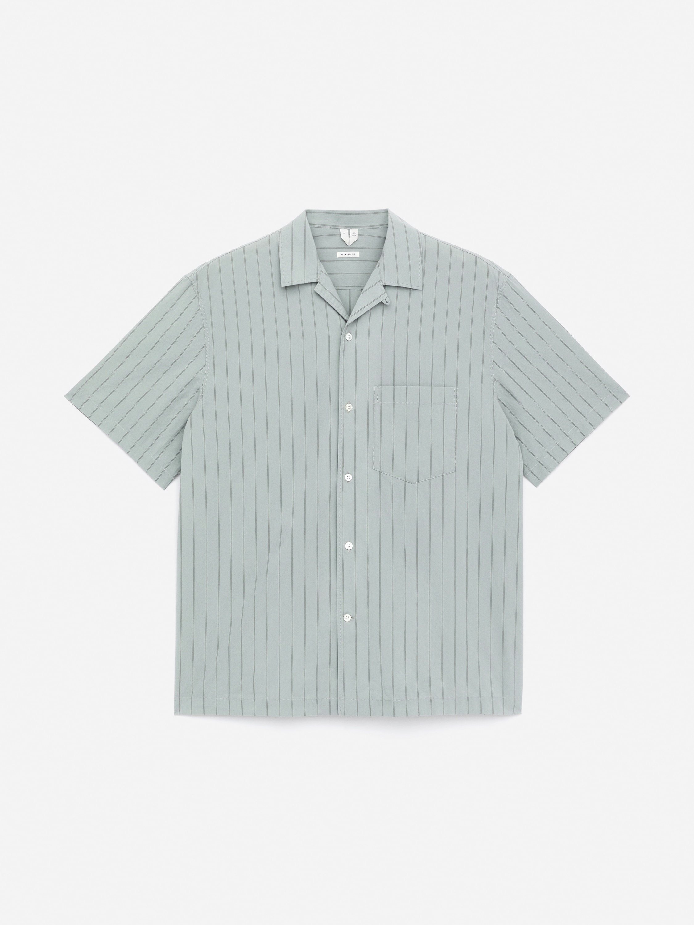Bavlněná košile Resort - Zaprášená mátová/pruhovaná/Bílá/pruhovaná