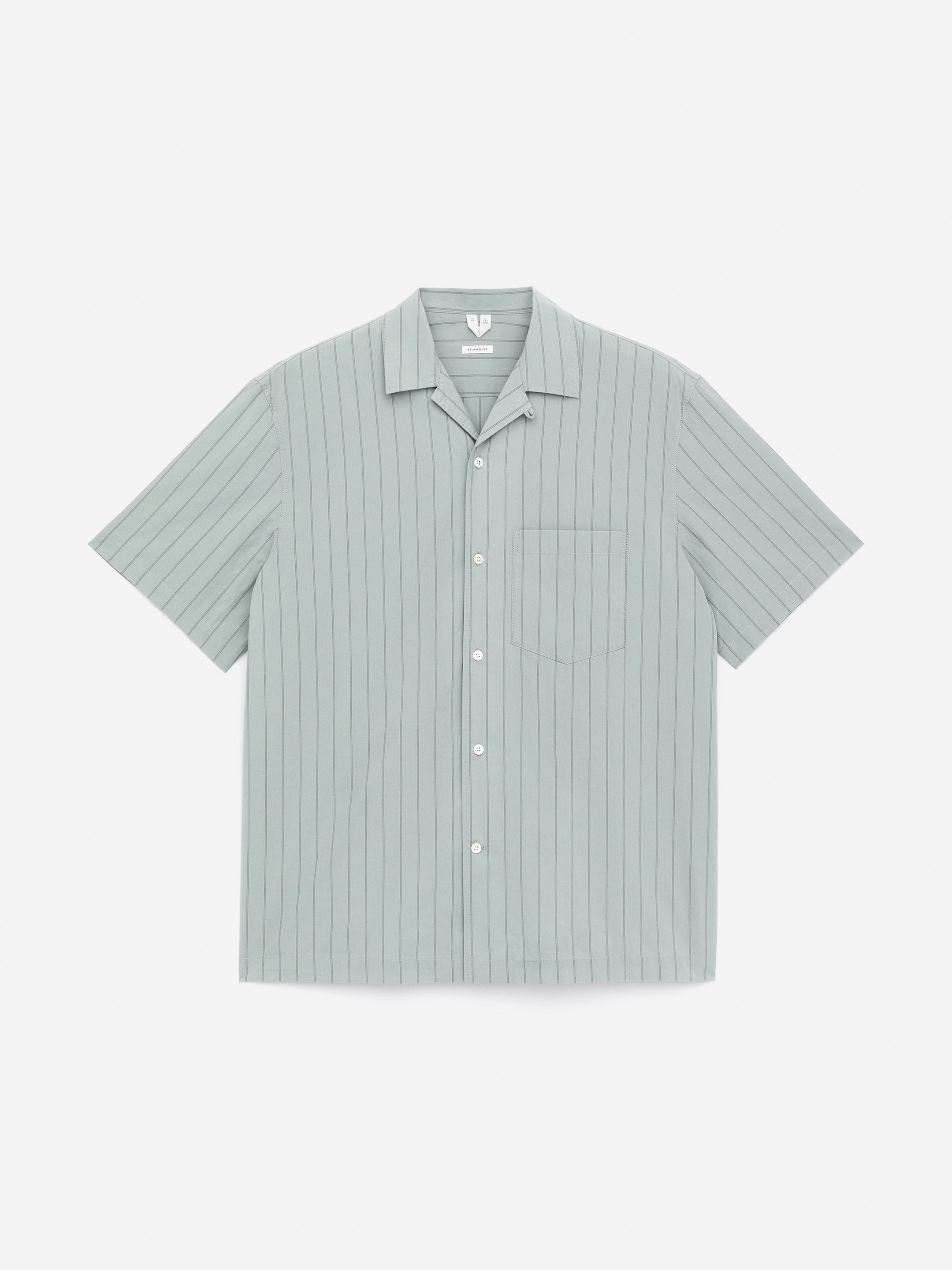 Zobrazit větší obrázek: Bavlněná košile Resort - Zaprášená mátová/pruhovaná - MUŽI | H&M CZ 5