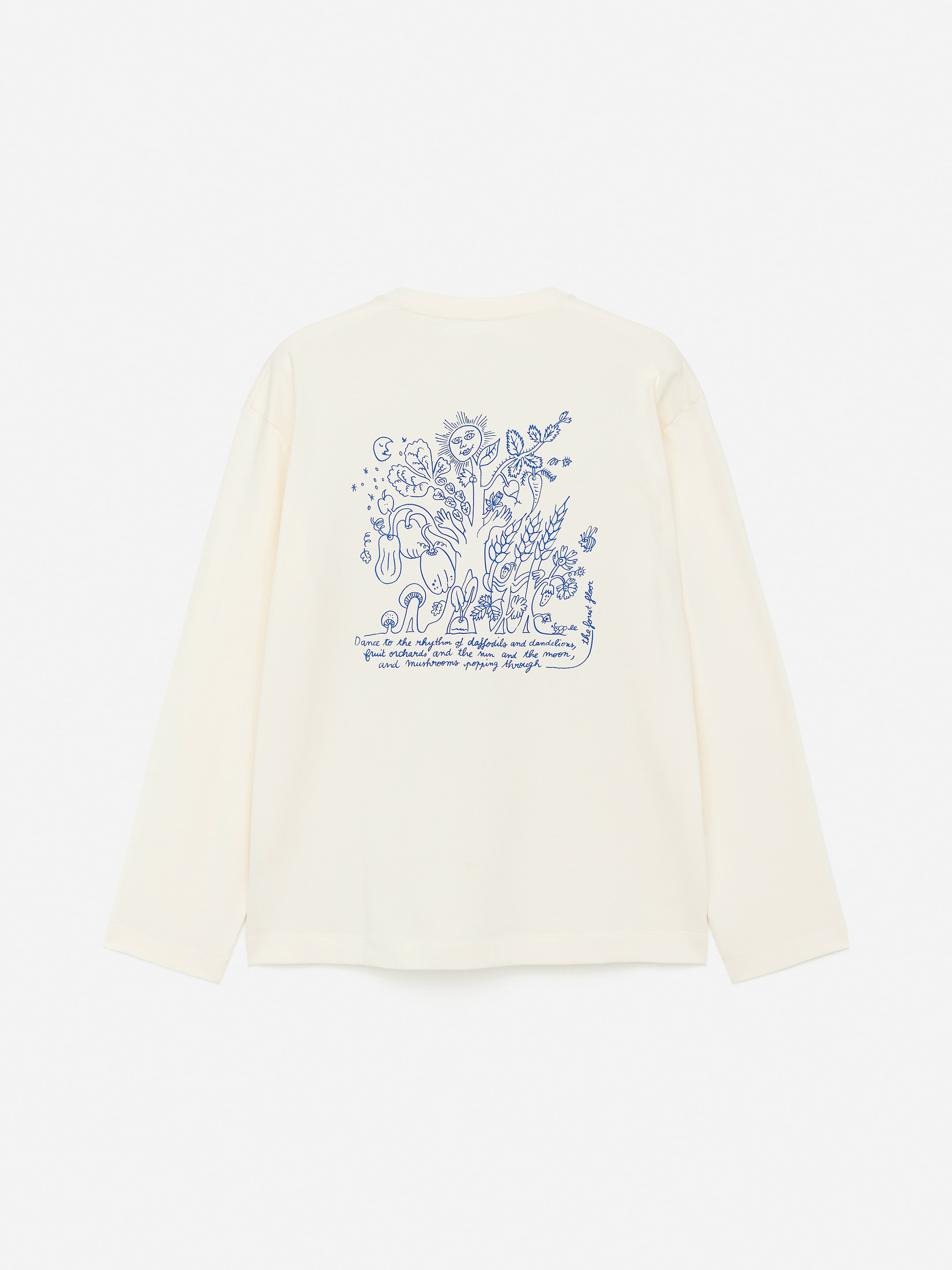 Visualizza immagine più grande: T-shirt a maniche lunghe ARKET CAFÉ - Bianco sporco/Blu - UOMO | H&M IT 6