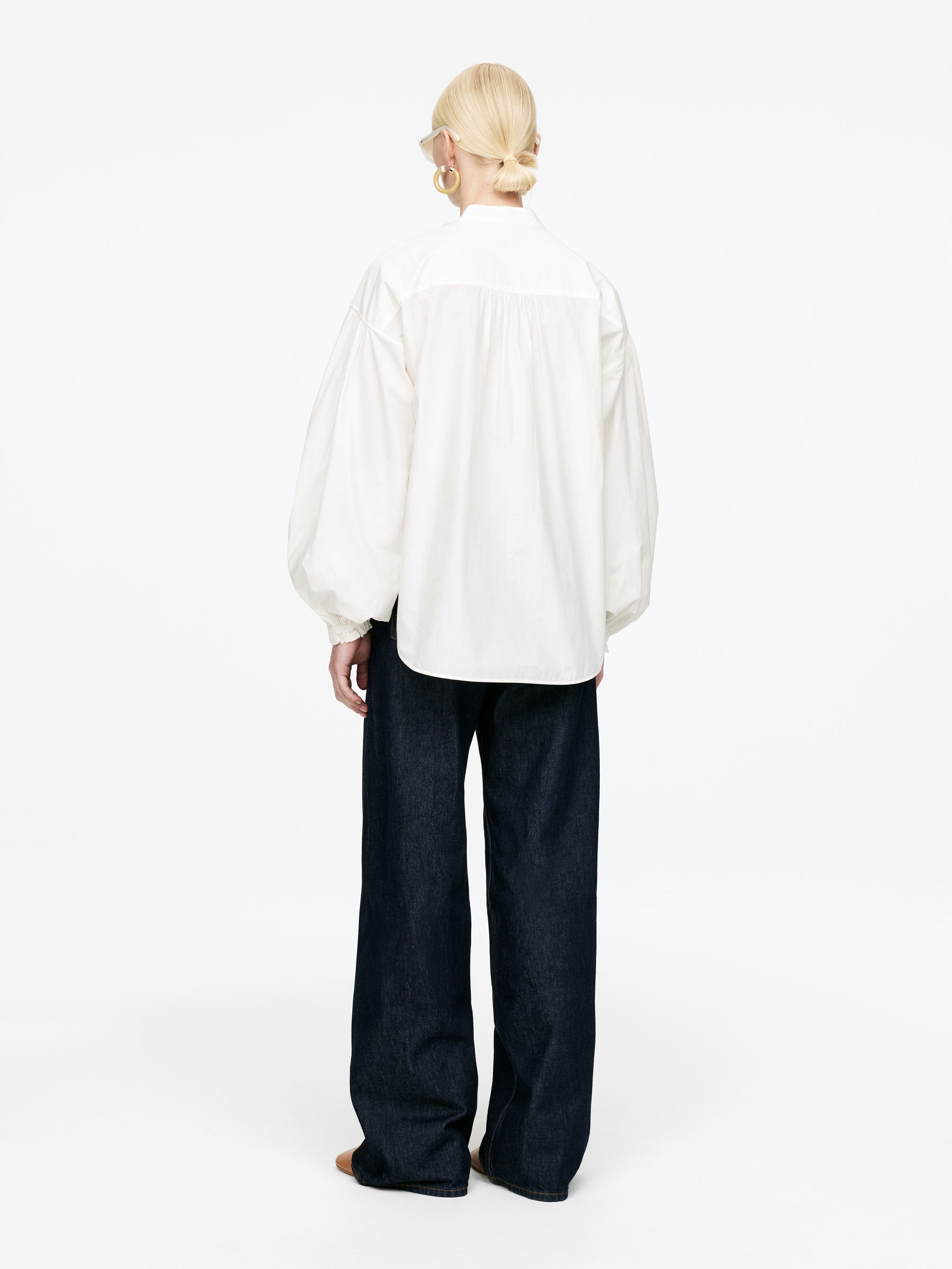 Volume-Sleeve Blouse - White - Regular fit - Women - StillMedia/Lookbook - 7