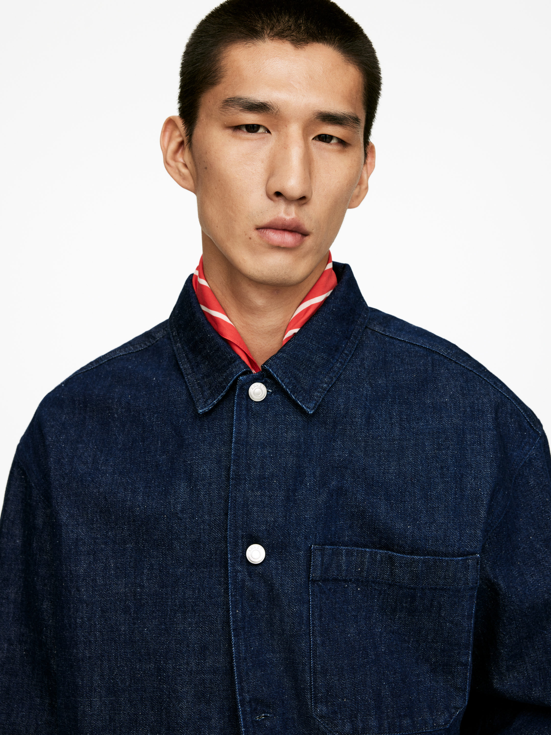 Cotton Bandana - Red/White - Men - StillMedia/Lookbook - 5