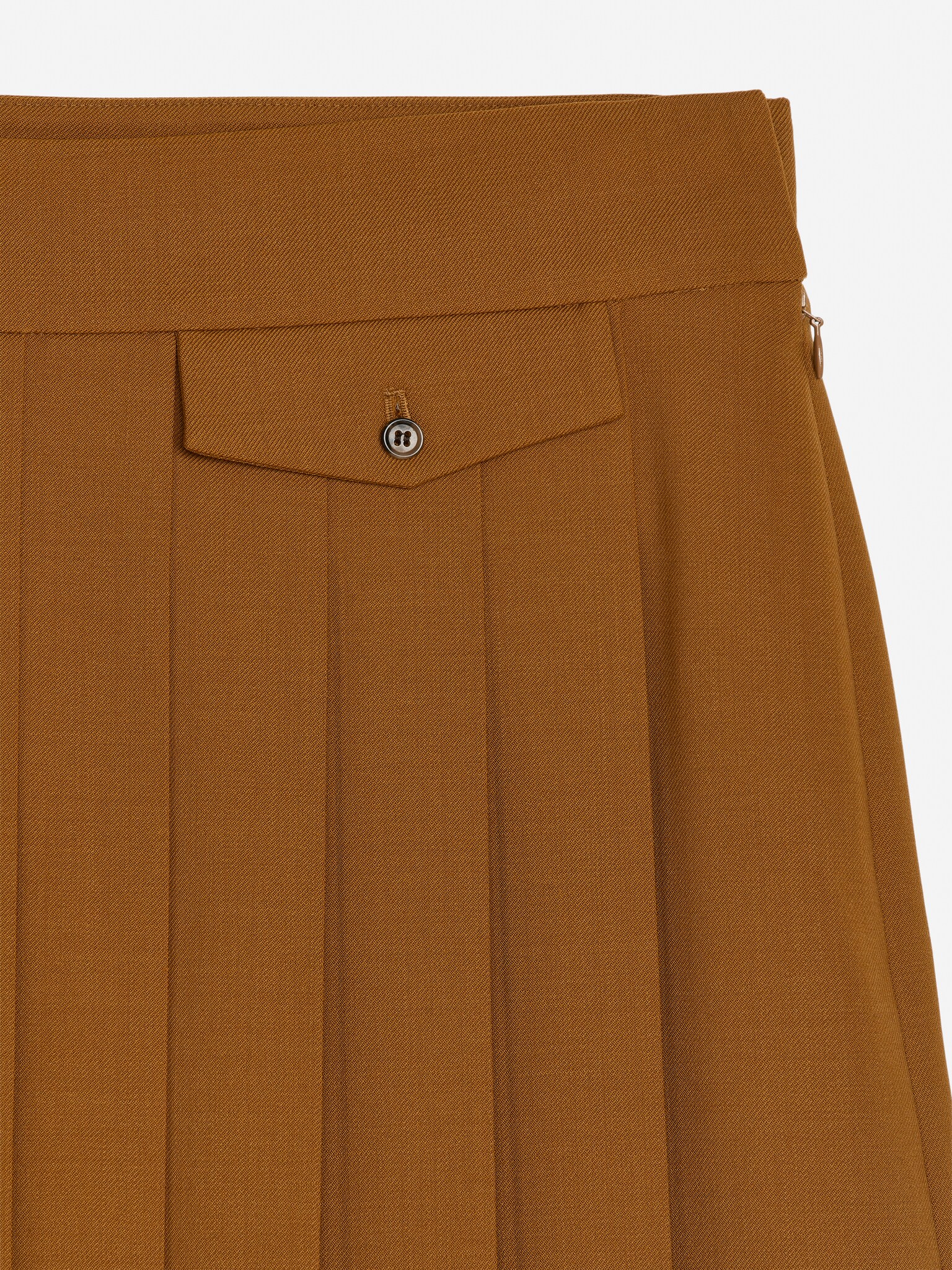 Pleated Skirt - Dark Yellow - 2
