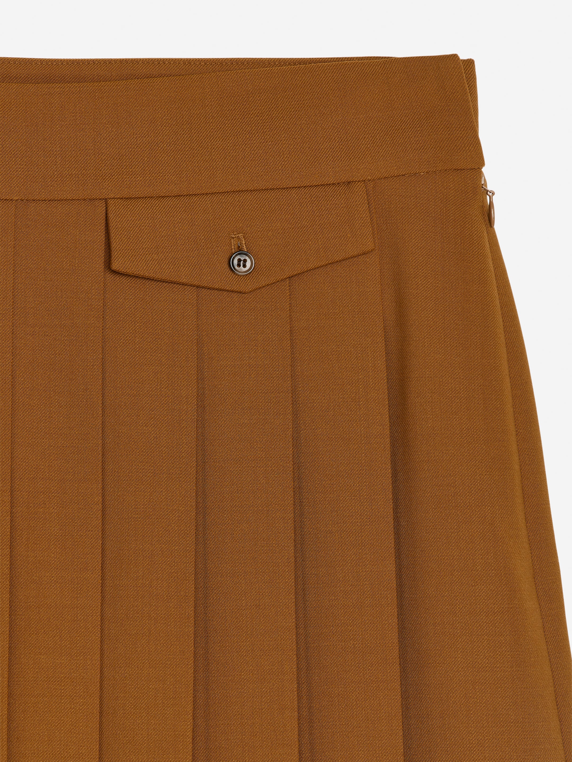 Pleated Skirt - Dark Yellow - Regular fit - Women - StillMedia/DescriptiveDetail - 1