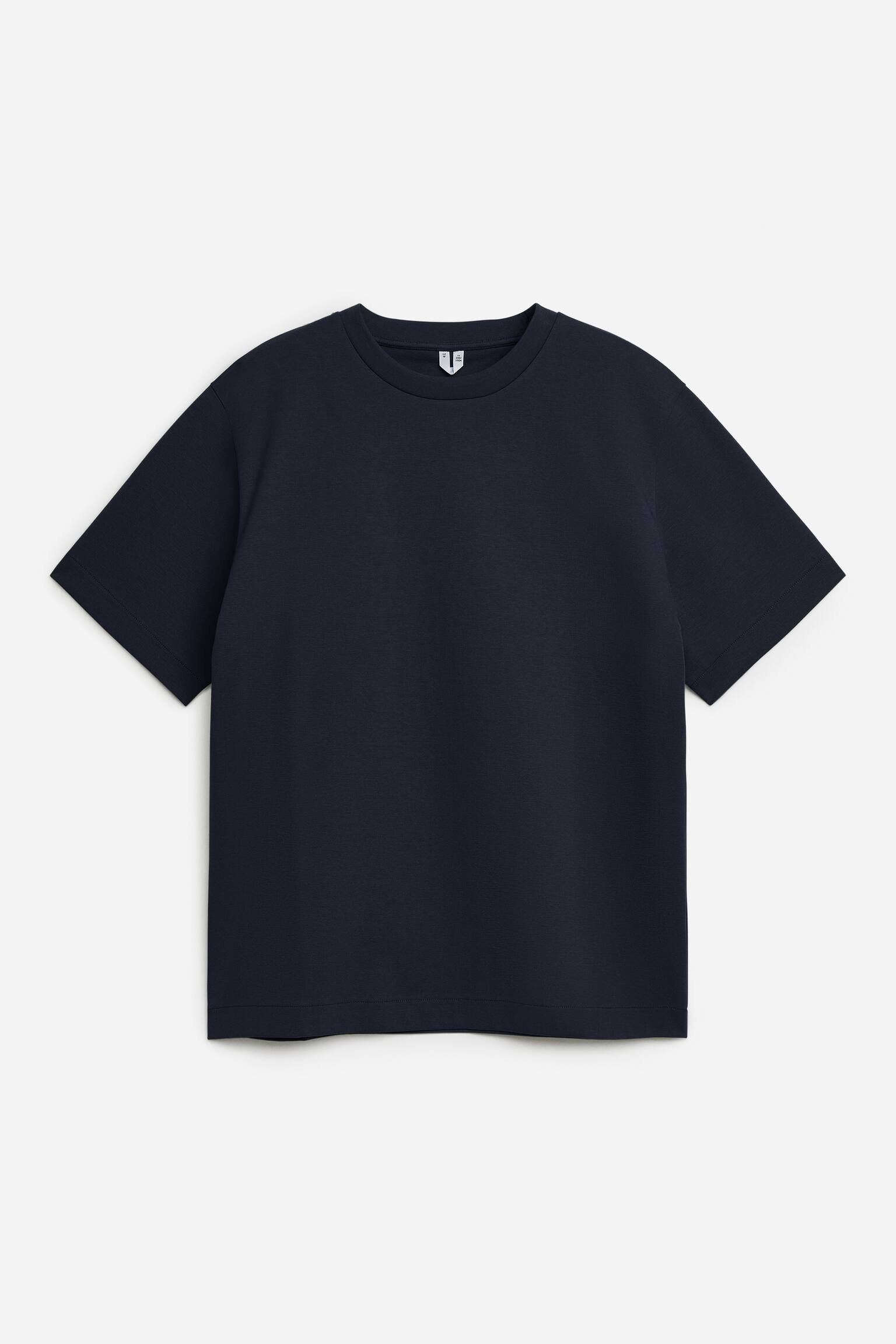 T-shirt i interlocktrikå - Mörkblå/Svart/Vit - 1