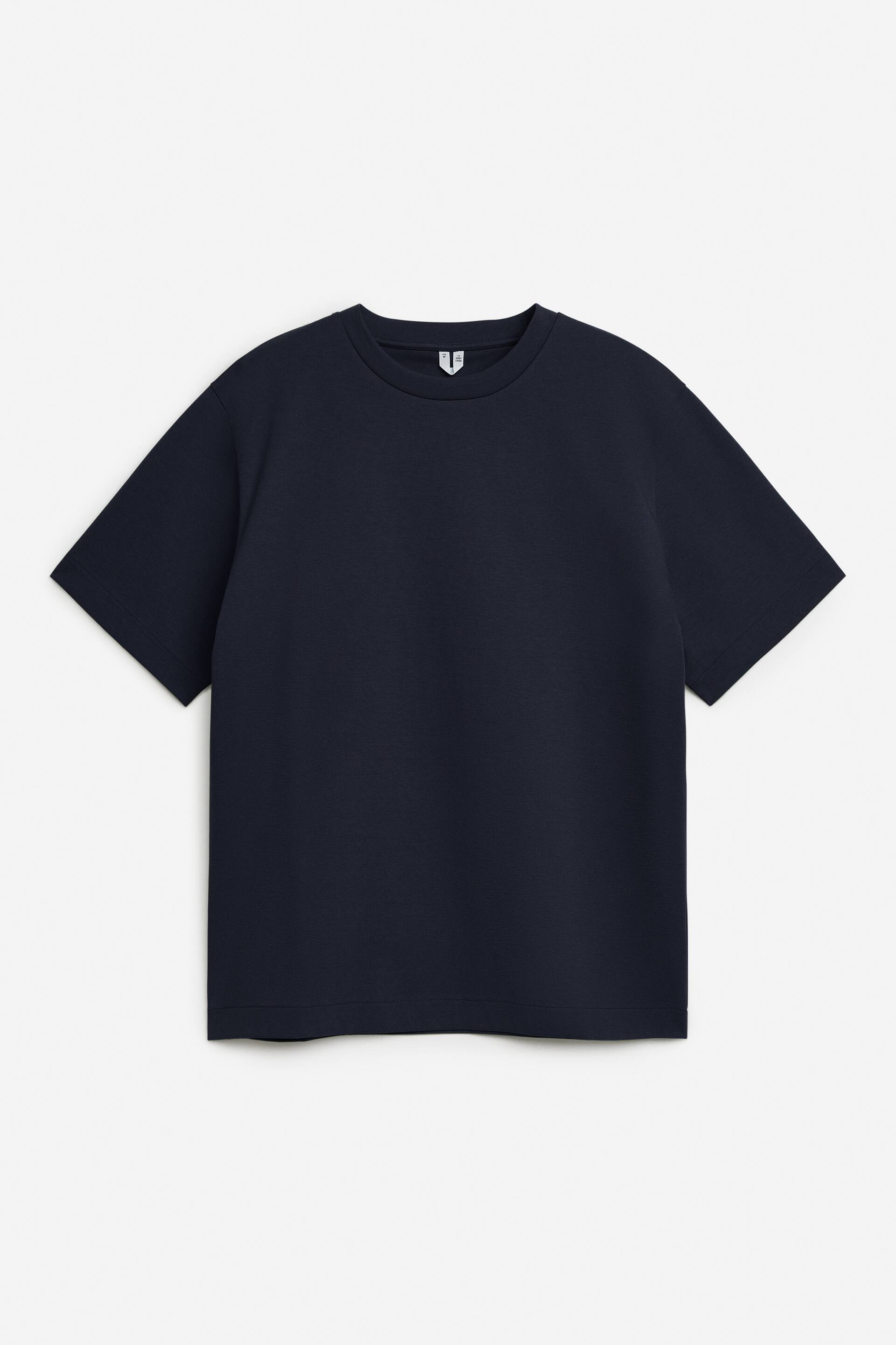 Grotere afbeelding bekijken: Recht interlock T-shirt - Donkerblauw - HEREN | H&M NL 1