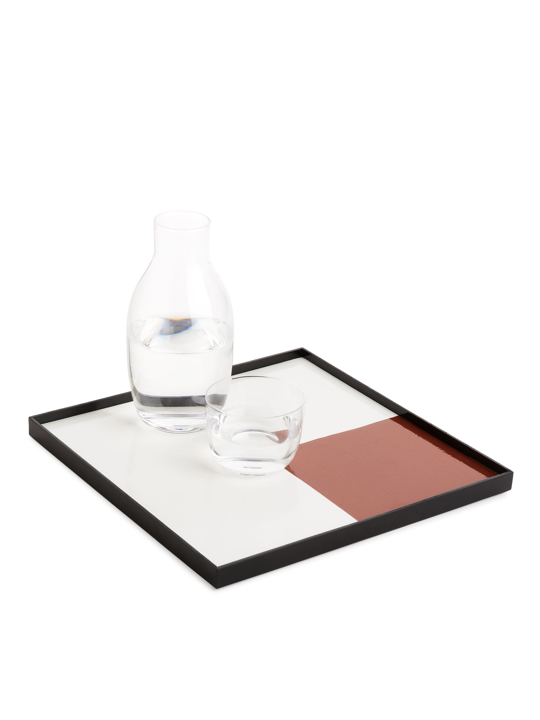 Serax Square Wood Tray - Red/White - Homeware - StillMedia/DescriptiveDetail - 2