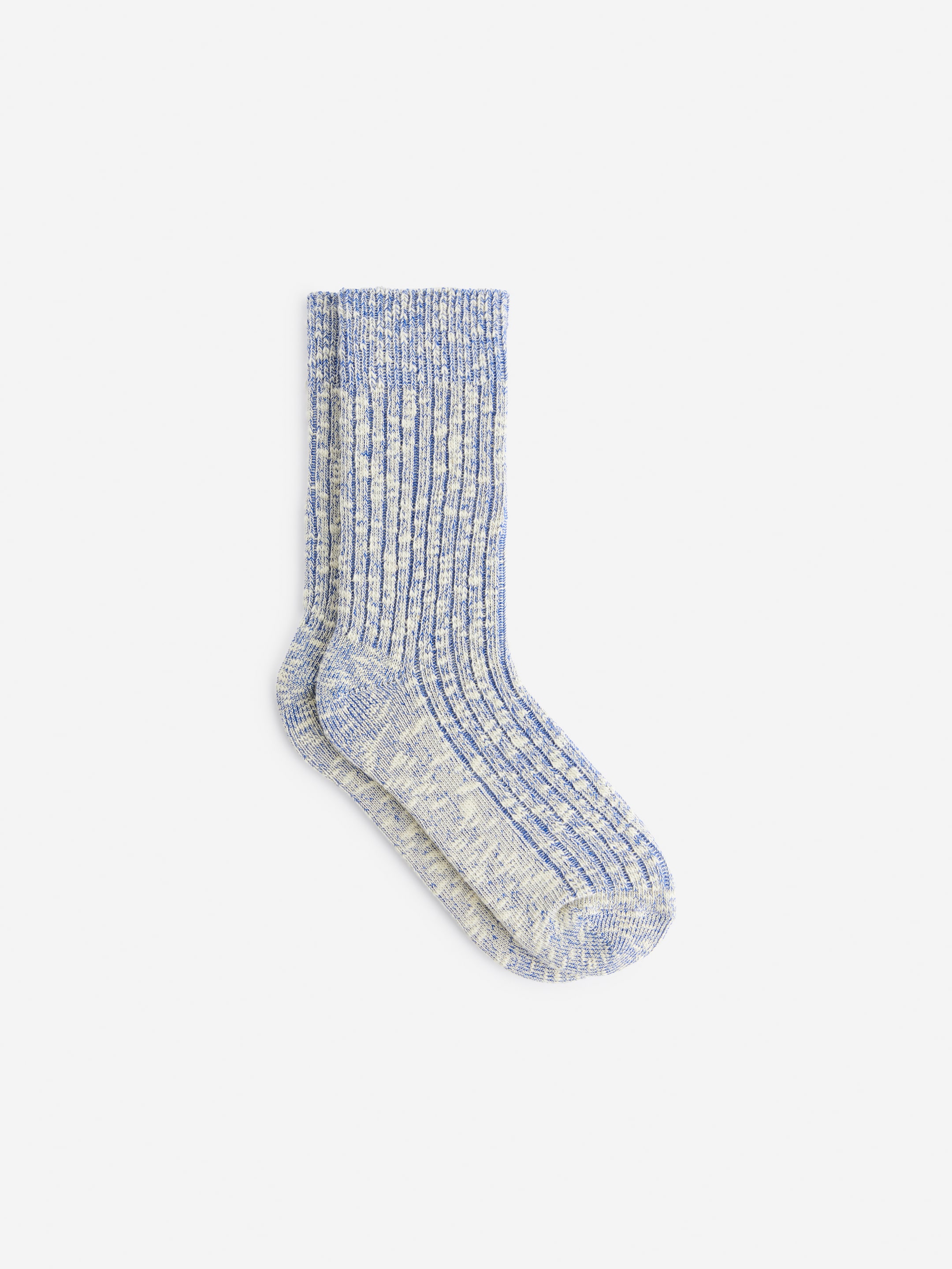 Grobe Stricksocken - Weiß/Blau meliert - Damen - StillMedia/DescriptiveStillLife - 3