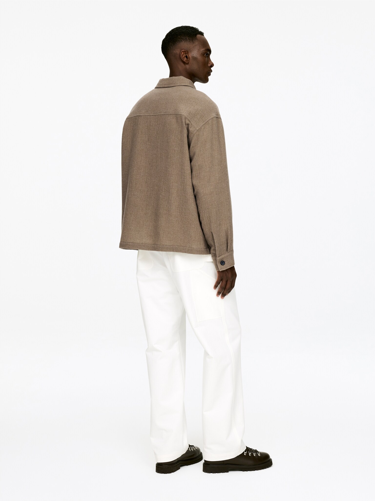 Surchemise décontractée - Taupe/Gris foncé - 4