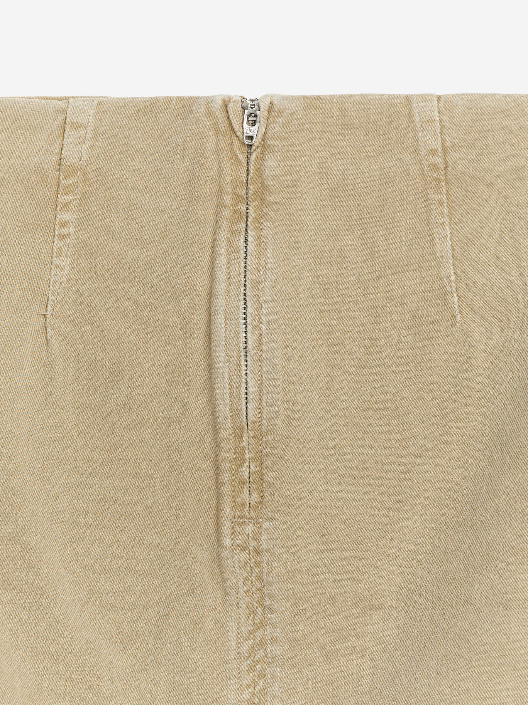 Falda denim corta - Mostaza/lavado a la piedra - Corte ajustado - Women - StillMedia/DescriptiveDetail - 1