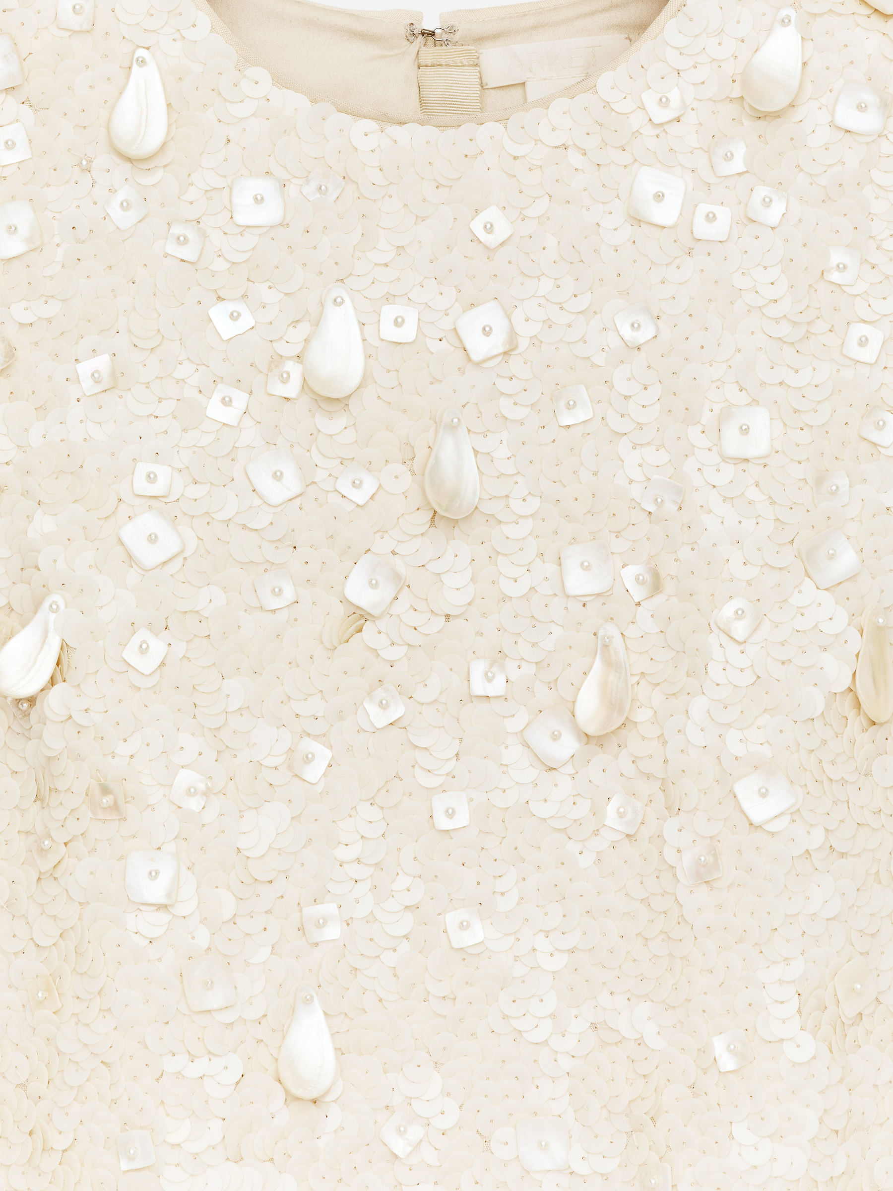 Vestido mini de lentejuelas - Crema - Corte estándar - Women - StillMedia/DescriptiveDetail - 3