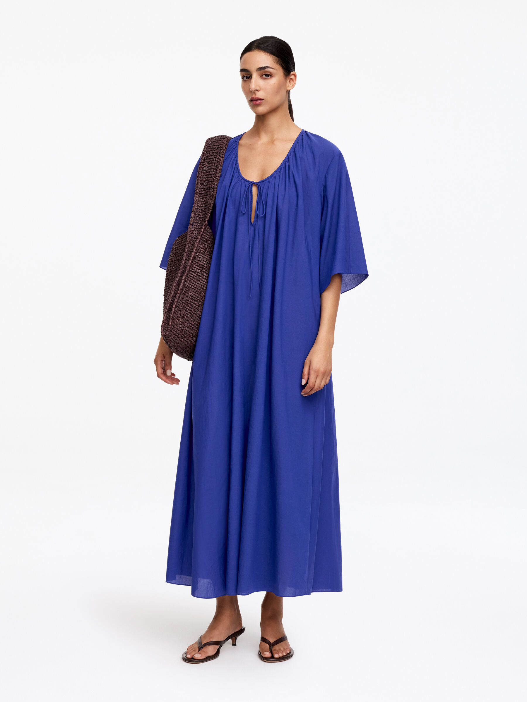 Lyocell Blend Beach Dress-#1E00C0-19661