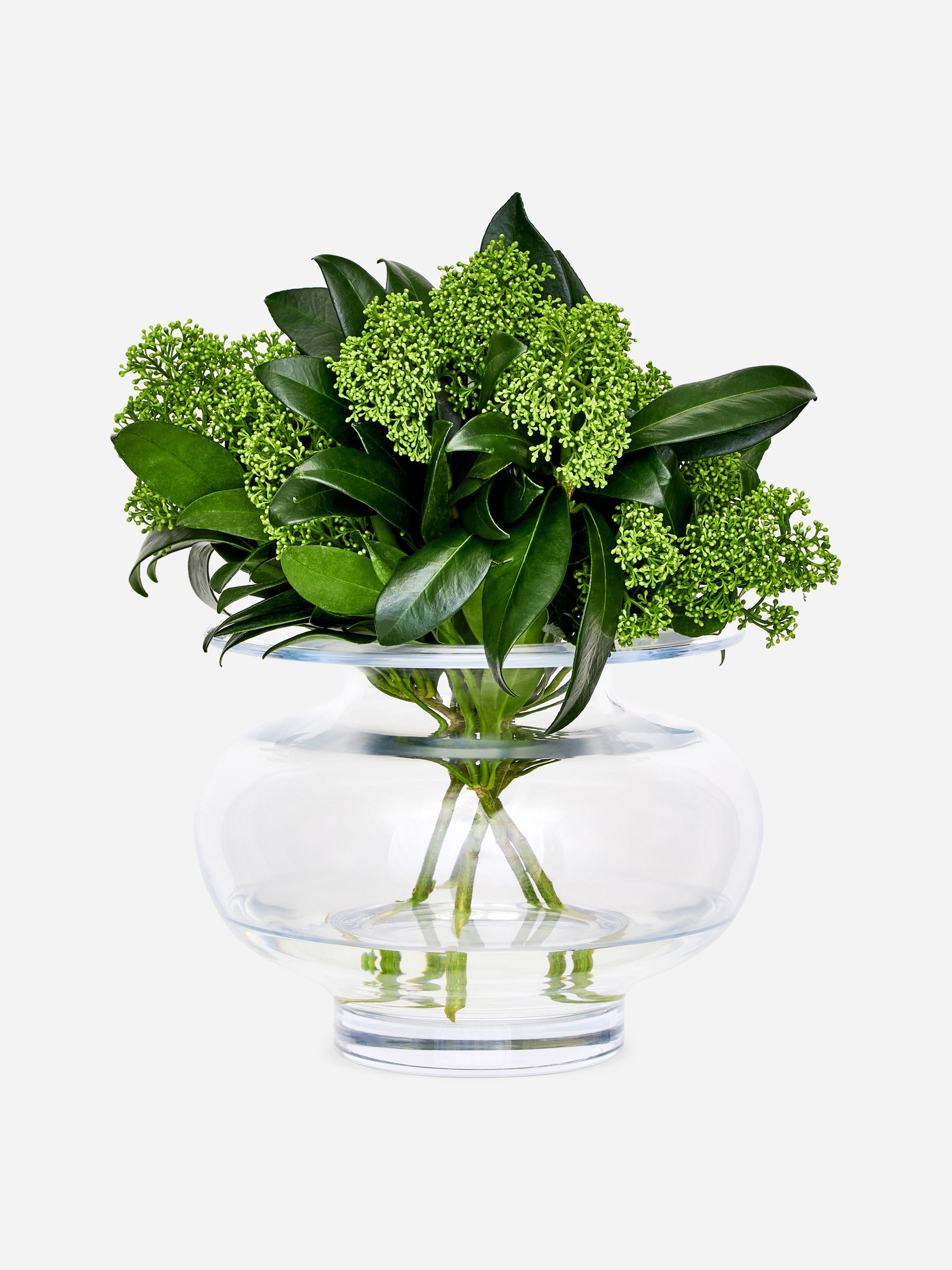 Glass Vase 17 cm-#ECEDEC-15548