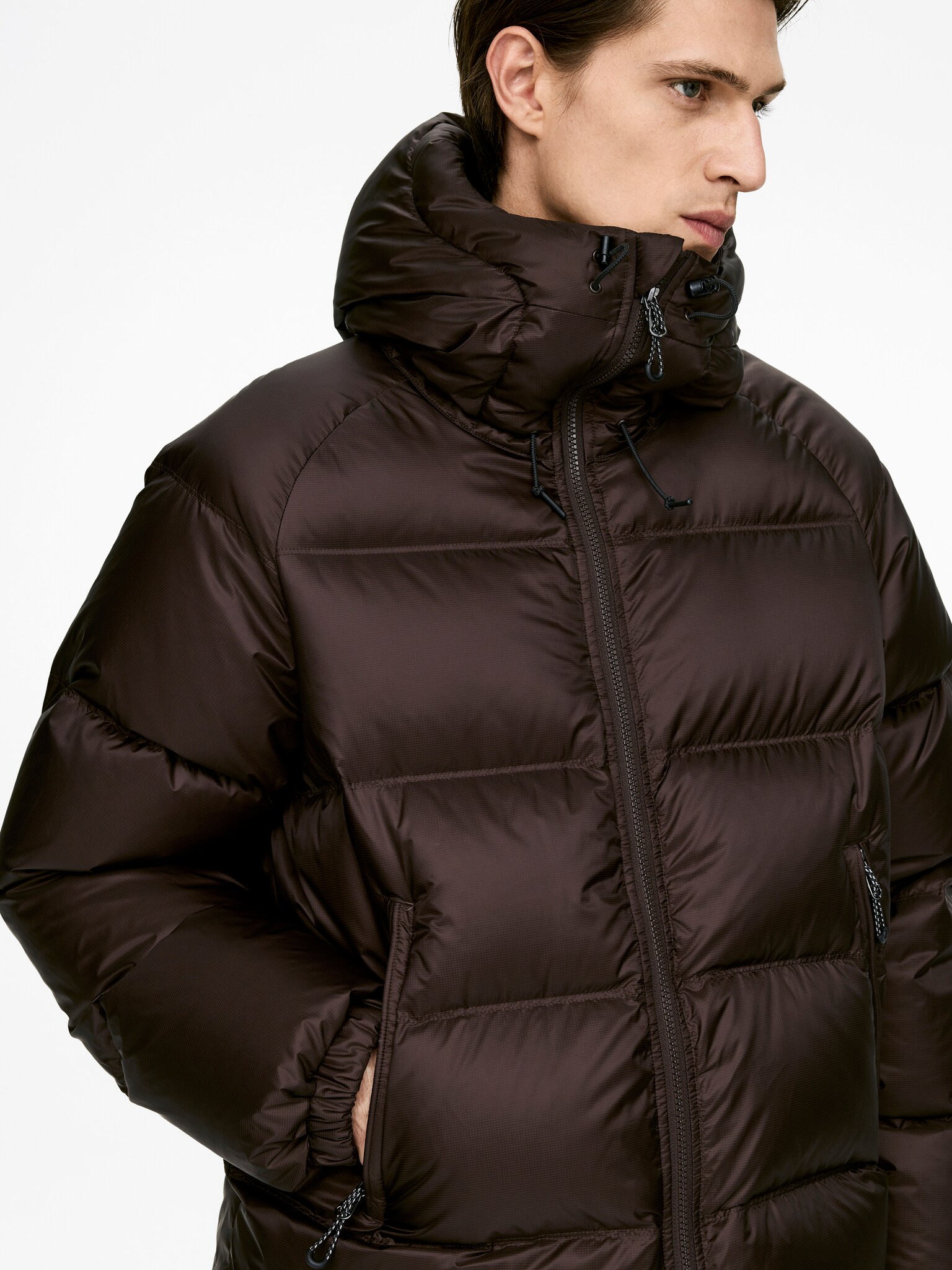 Veste de sport Upcycled Down - Marron foncé/Noir/Vert foncé/Orange - 7