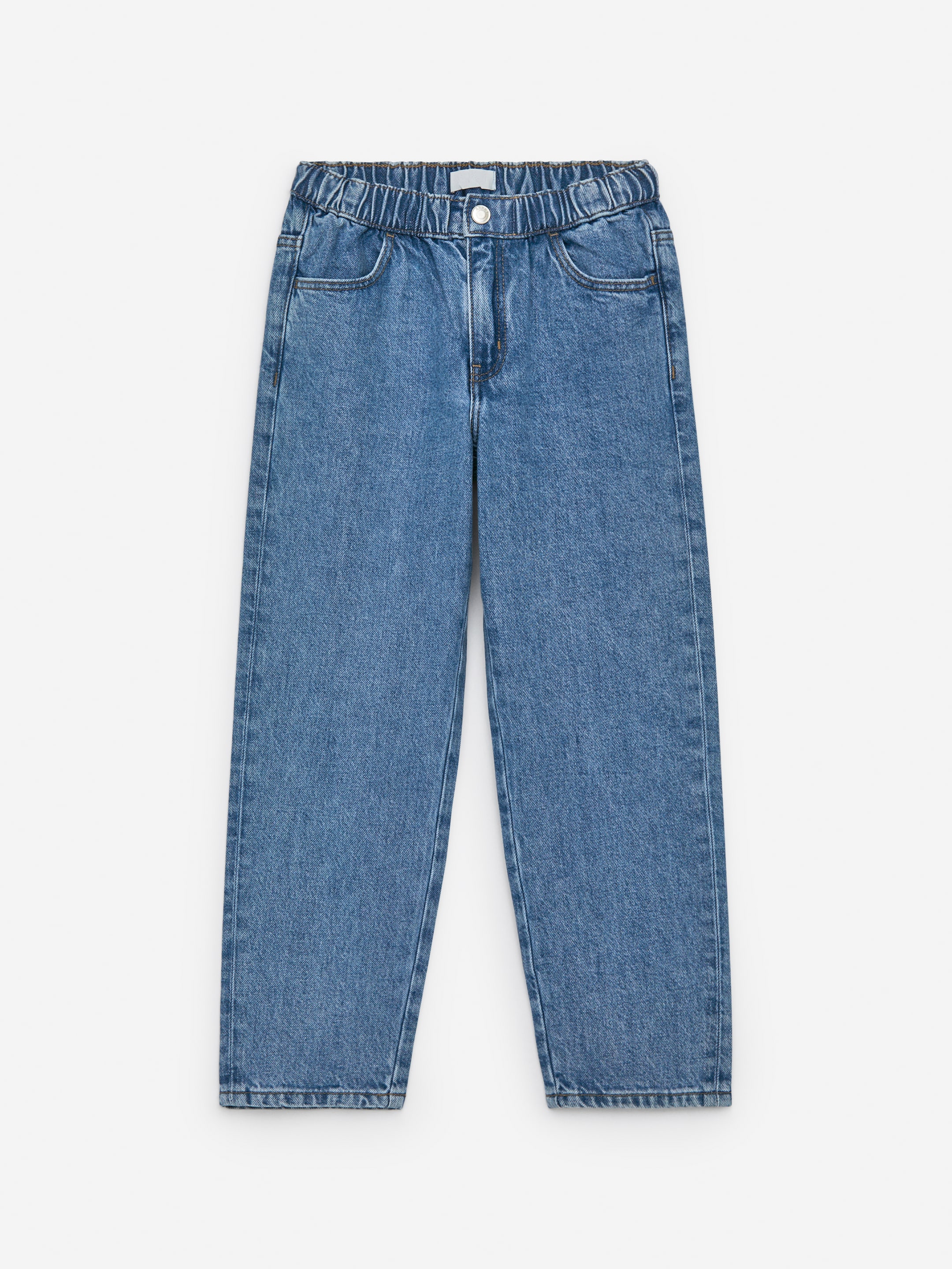 Pull-On Denim Trousers - Mid Blue - Relaxed fit - Children - StillMedia/DescriptiveStillLife - 2