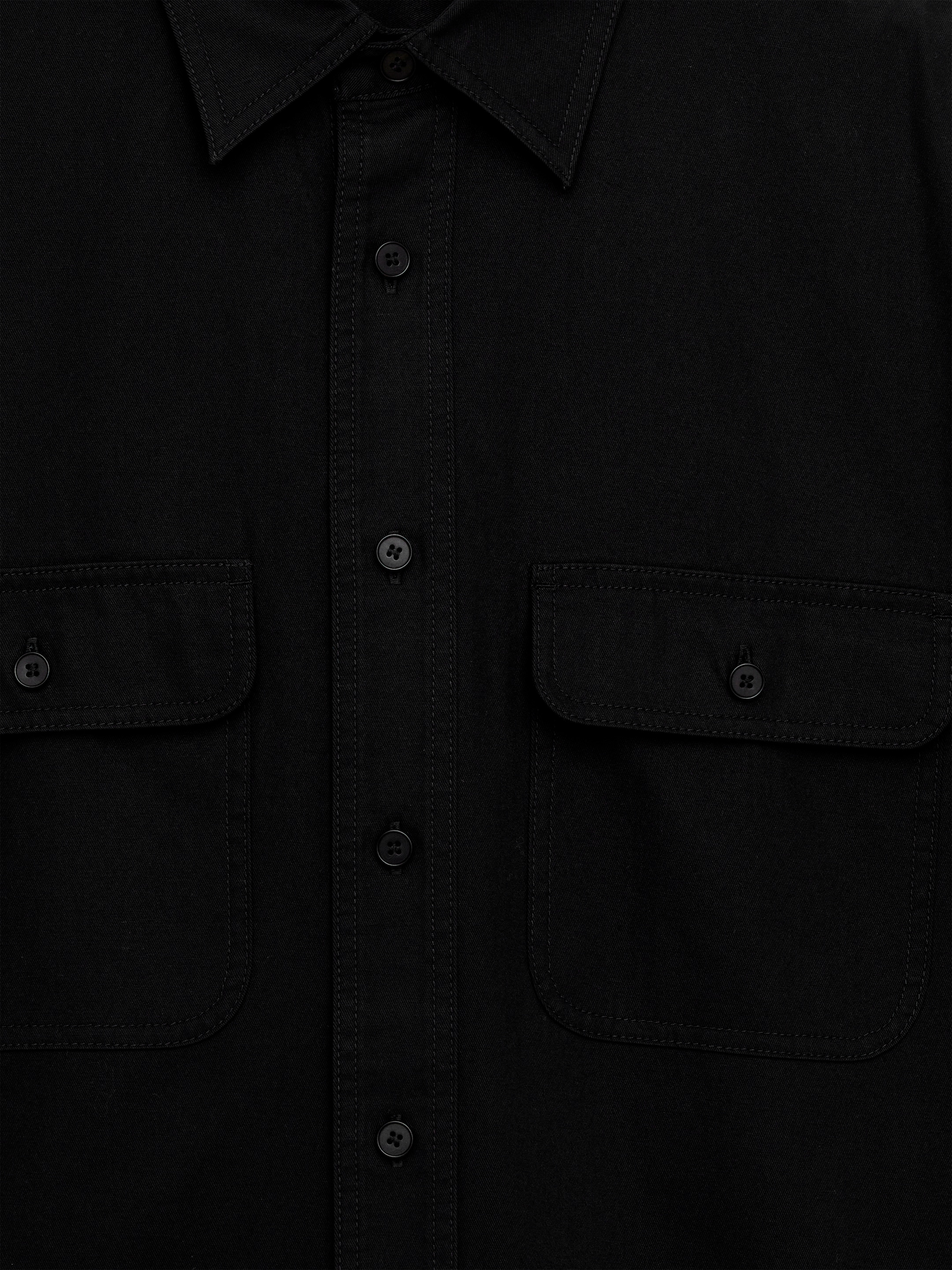 Cotton Overshirt - Dark Blue - Regular fit - Men - StillMedia/DescriptiveDetail - 1
