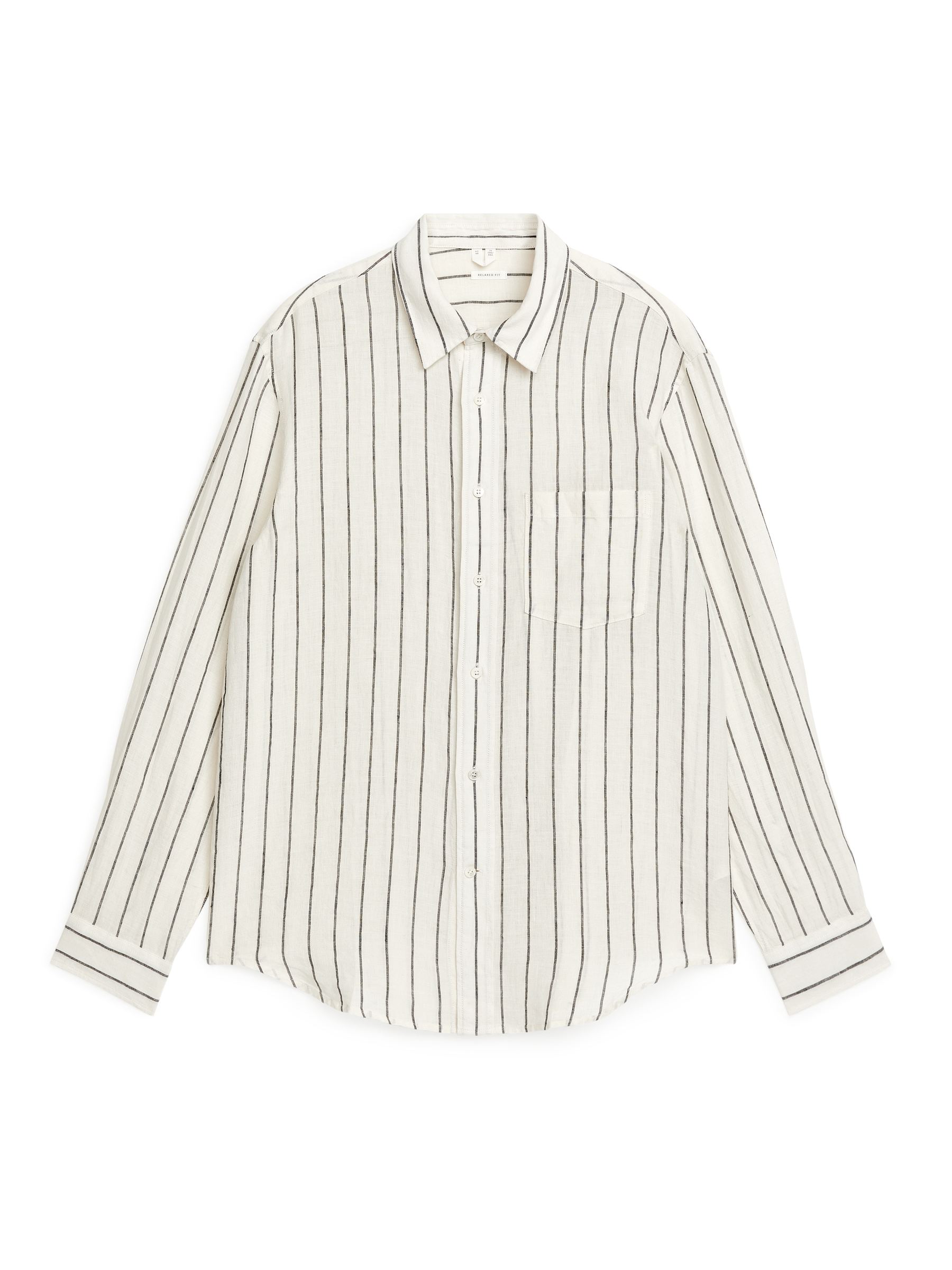 Relaxed-Fit Linen Shirt-#EDE9D7-285