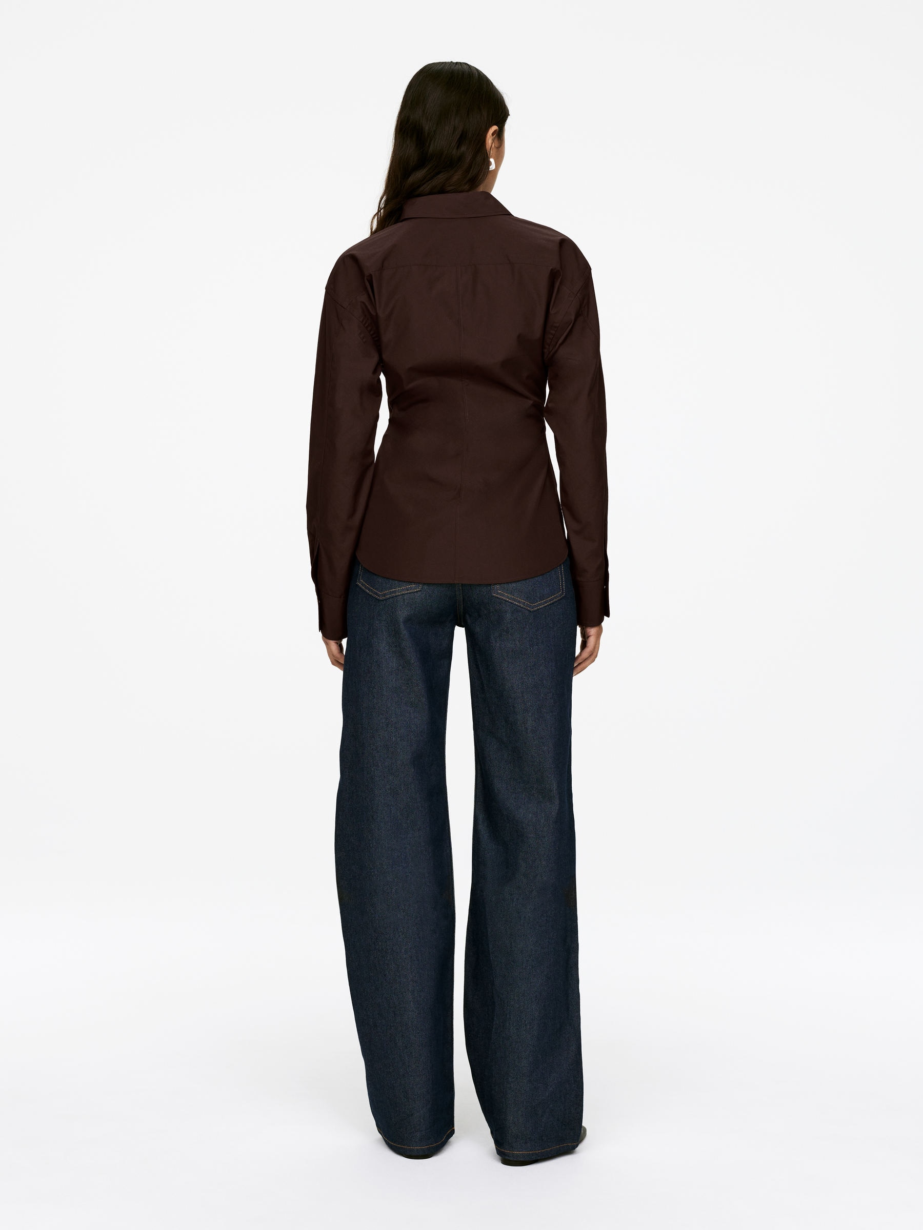 Wrap Shirt - Brown - Slim fit - Women - StillMedia/Lookbook - 4
