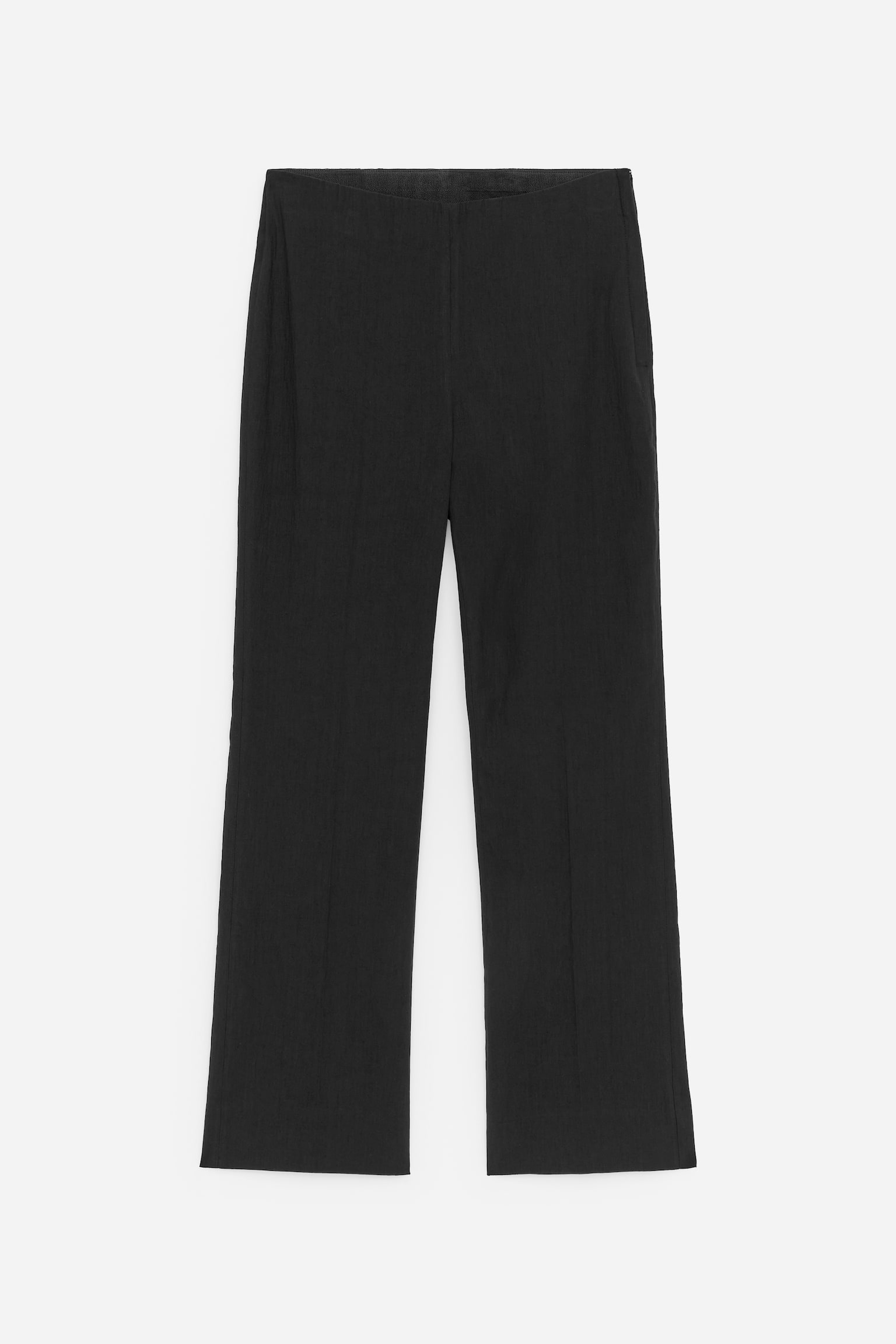 Verkürzte, ausgestellte Hose - Schwarz/Dunkelblau - 2