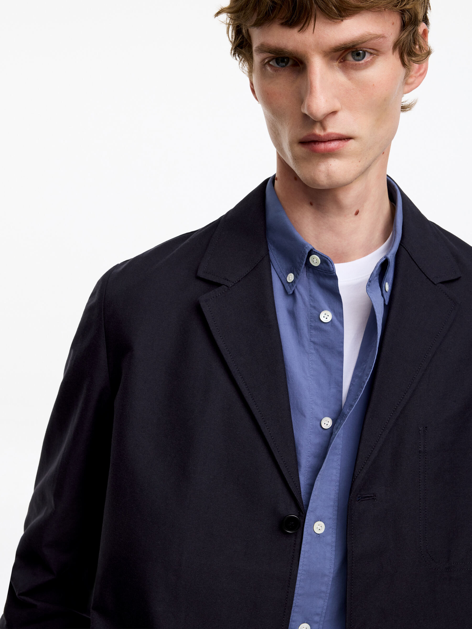 Cotton Hopsack Blazer - Dark Blue - Regular fit - Men - StillMedia/Lookbook - 3