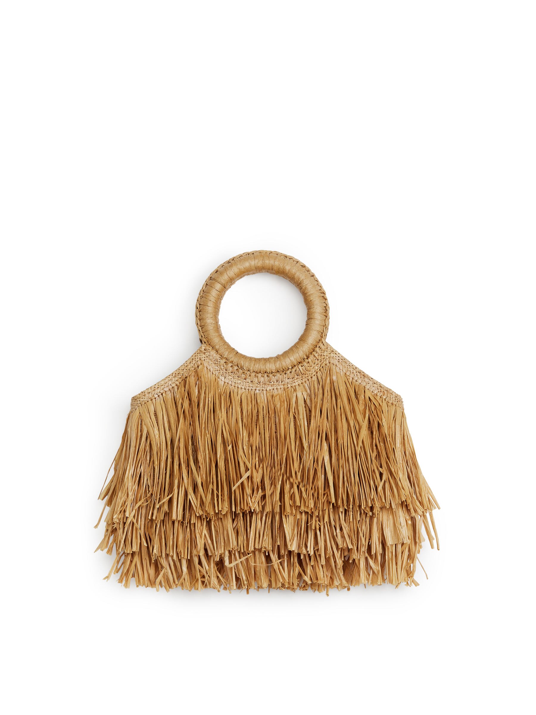 Strohtasche mit Fransen - Beige - Damen - StillMedia/DescriptiveStillLife - 1