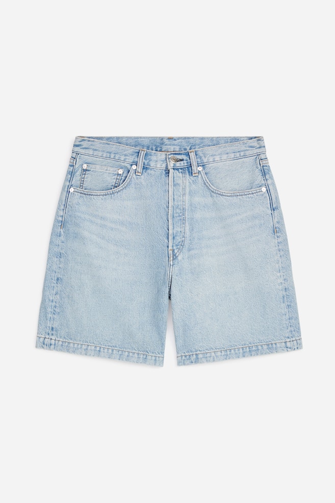 Relaxed Denim Shorts - Washed Blue/Mid Blue/Dark Blue/Black - 1