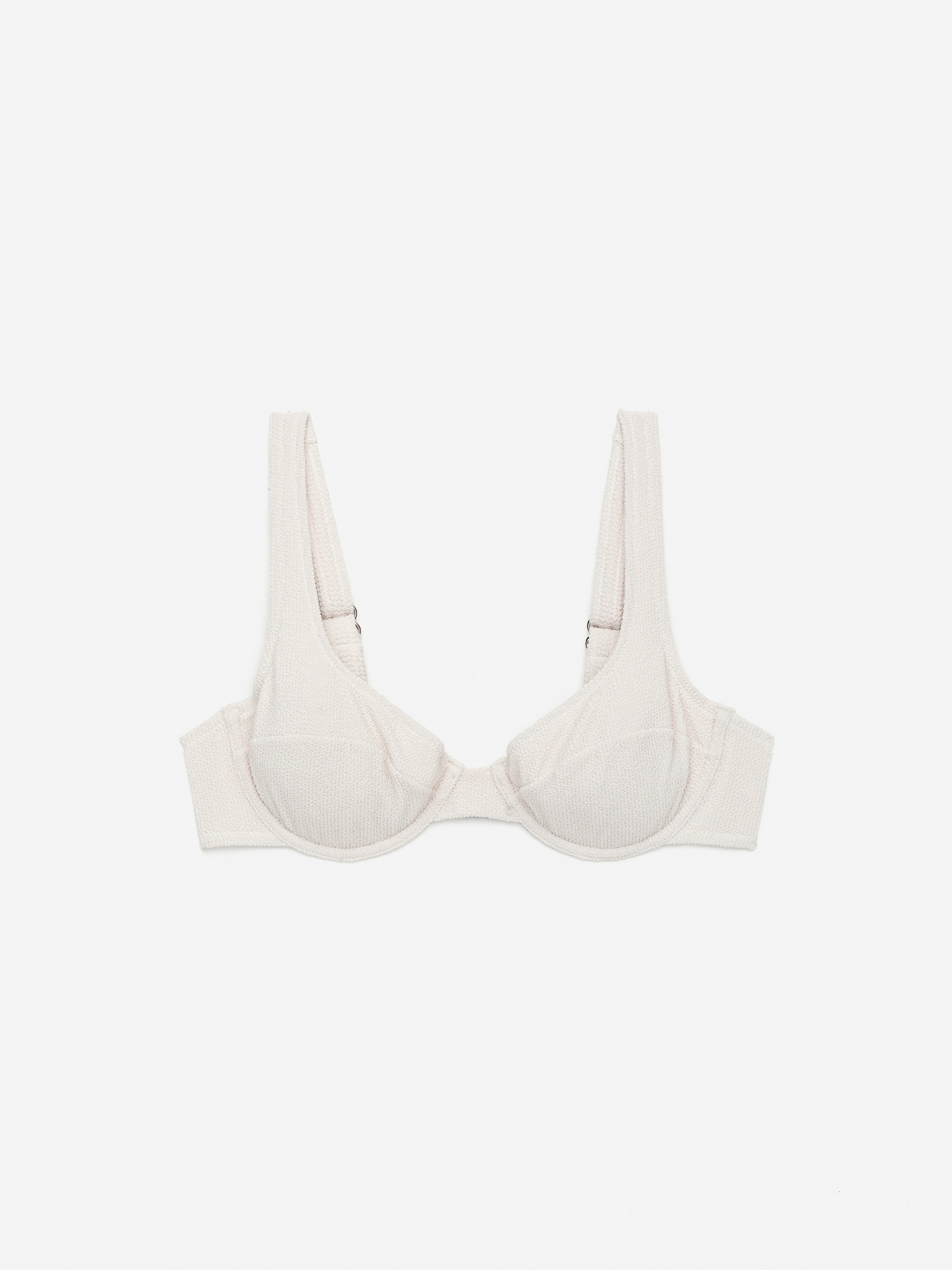 Crinkle Wired Bikini Top-#f6f2ec-15300