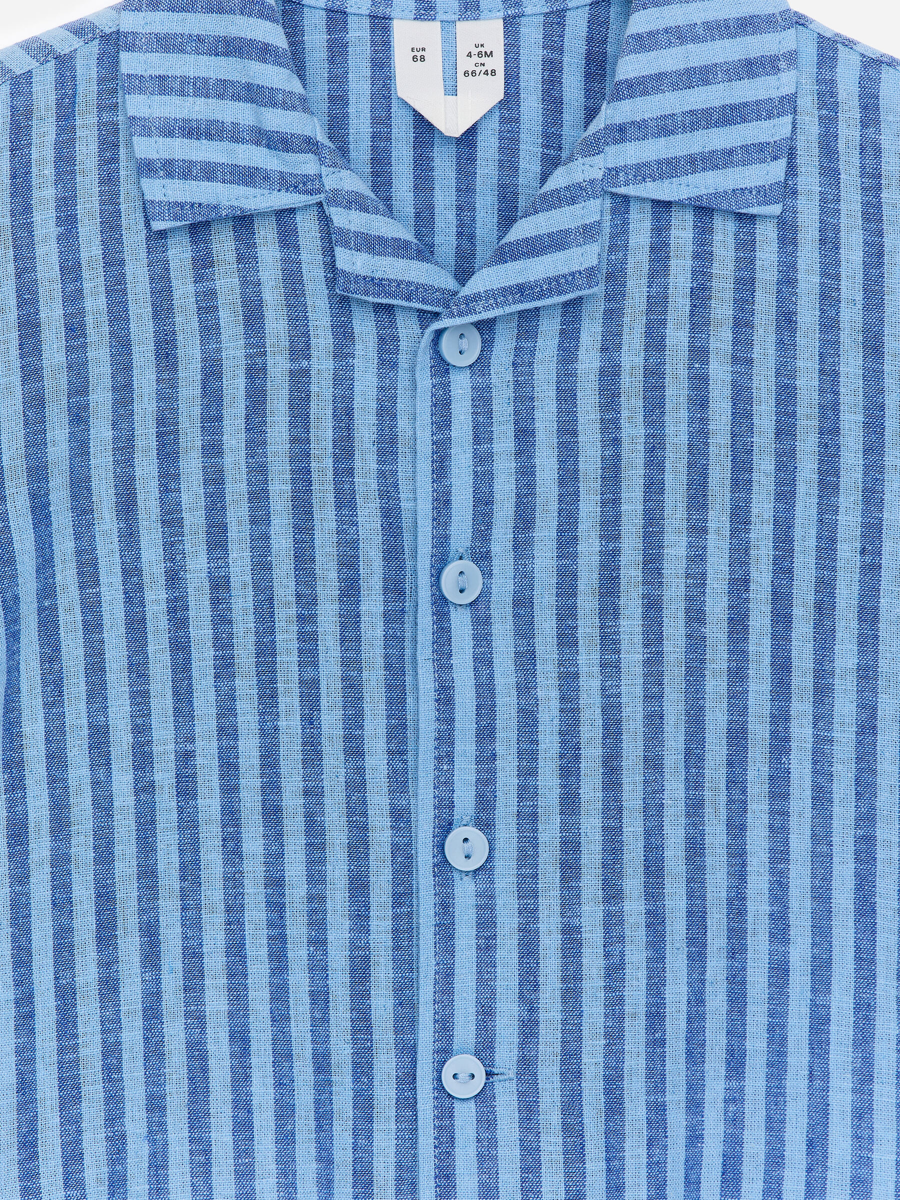Linen Blend Shirt - Blue/Striped - Regular fit - Children - StillMedia/DescriptiveDetail - 2