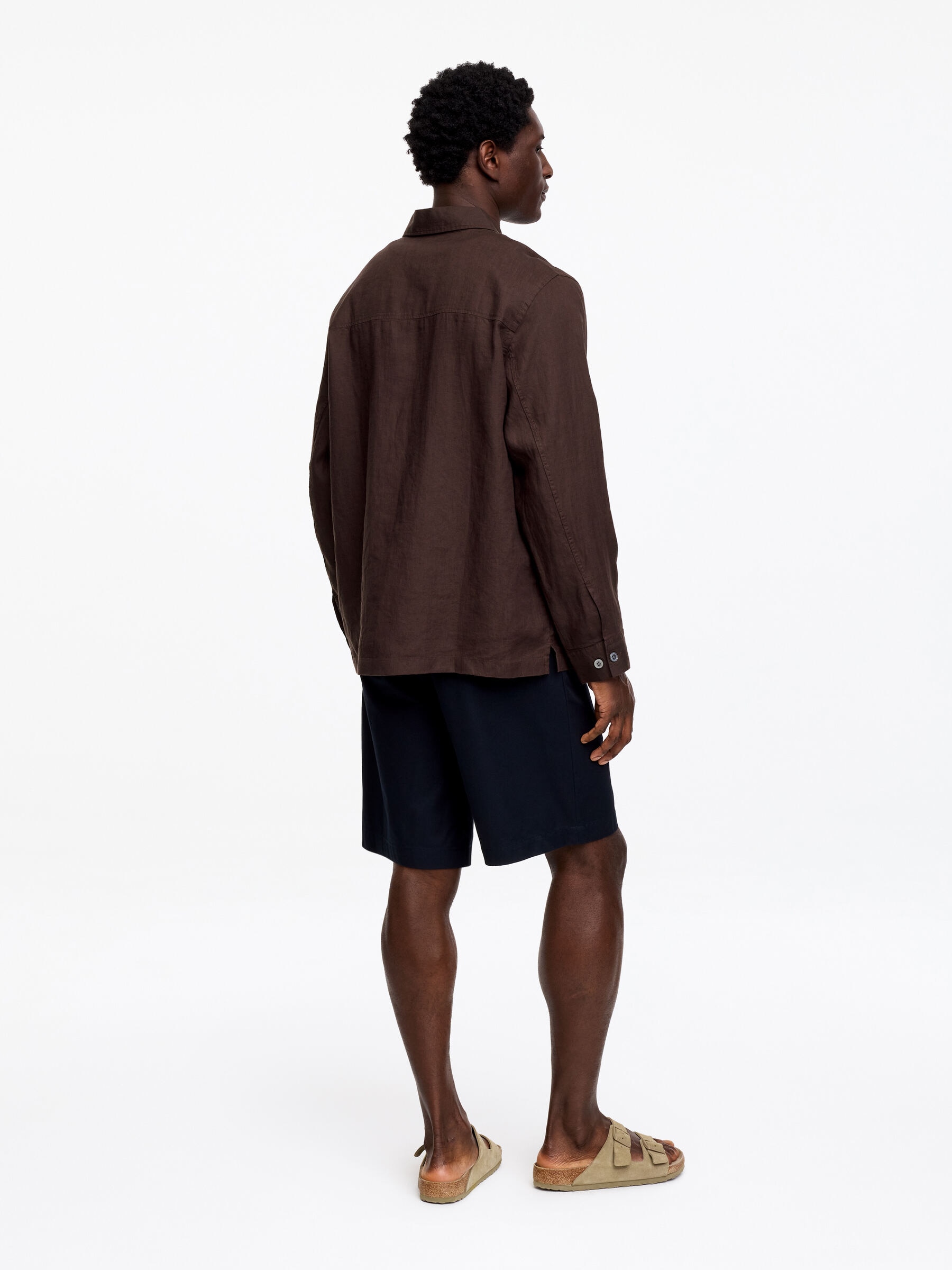Lockeres Leinenhemd - Braun - Loose Fit - Herren - StillMedia/Lookbook - 2