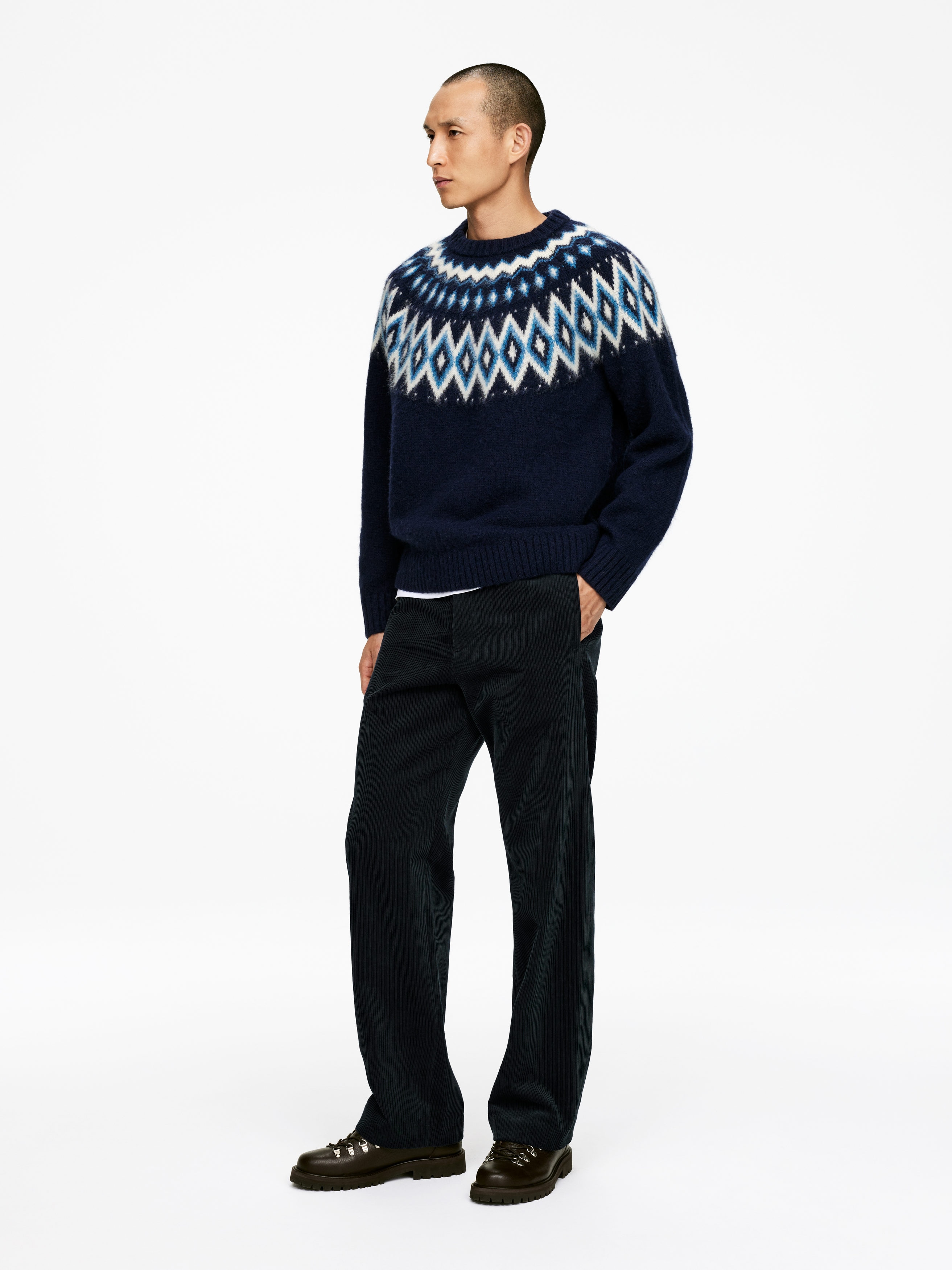 Loose Corduroy Trousers - Dark Grey - Loose fit - Men - StillMedia/Lookbook - 5