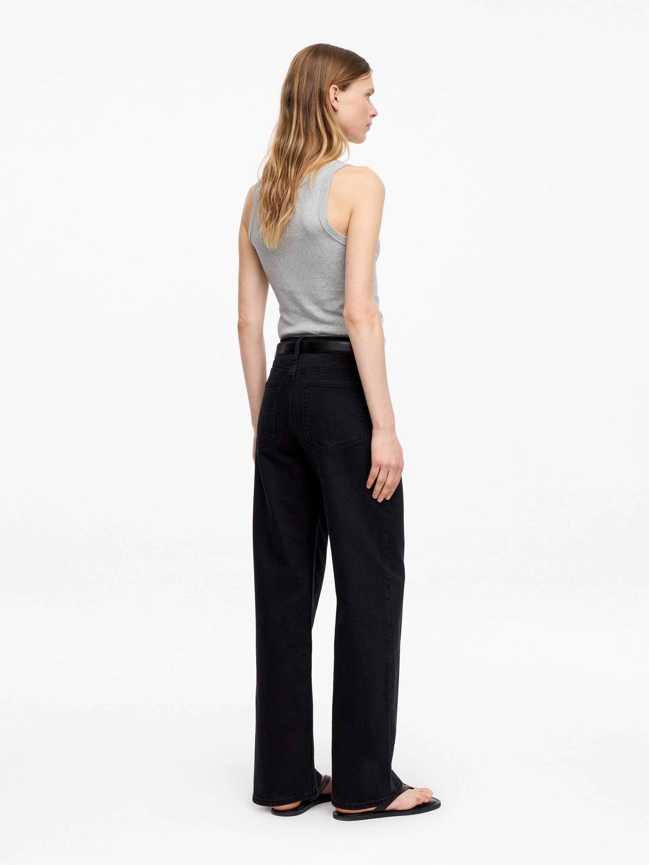 Rib Tank Top - Grey - Slim fit - Women - StillMedia/Lookbook - 13