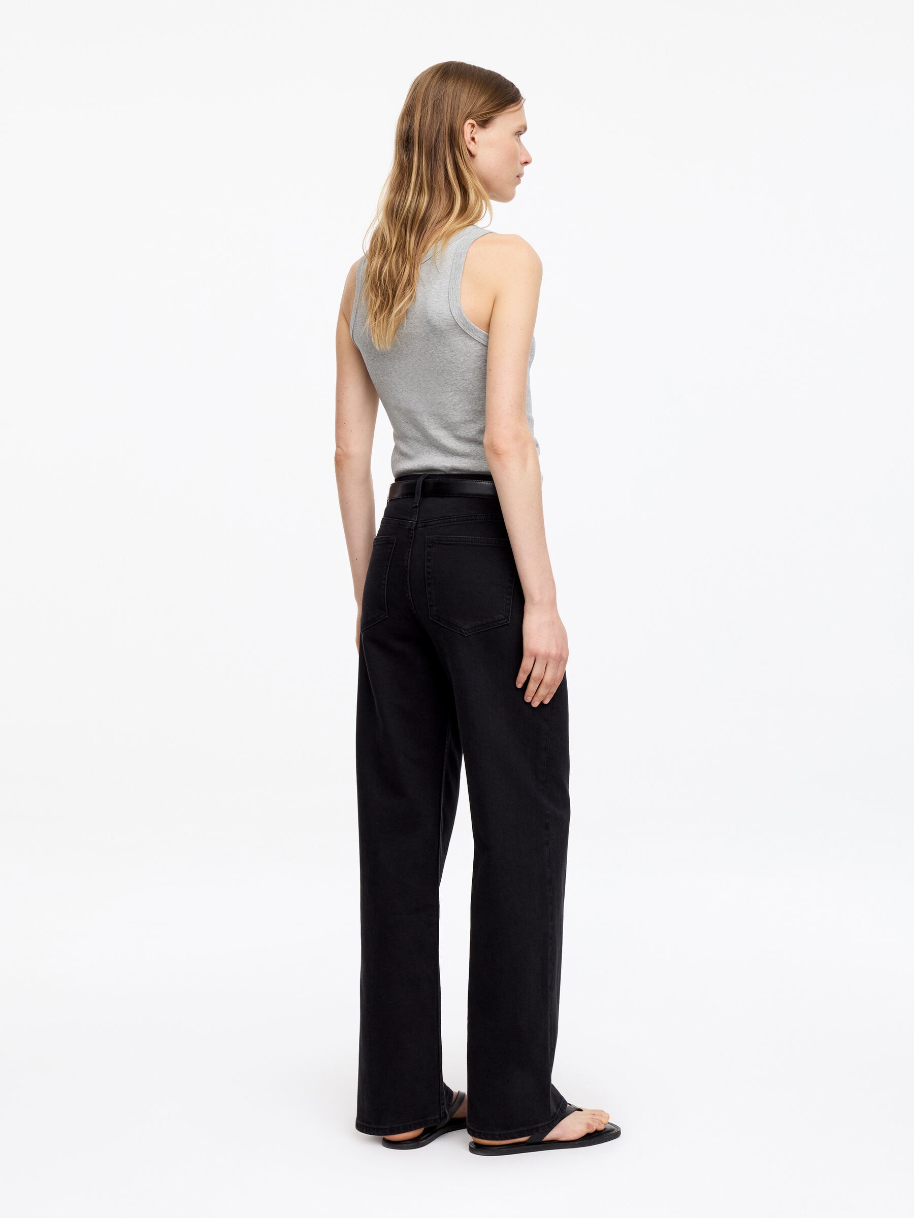 Débardeur côtelé - gris - Slim fit - Femme - StillMedia/Lookbook - 13