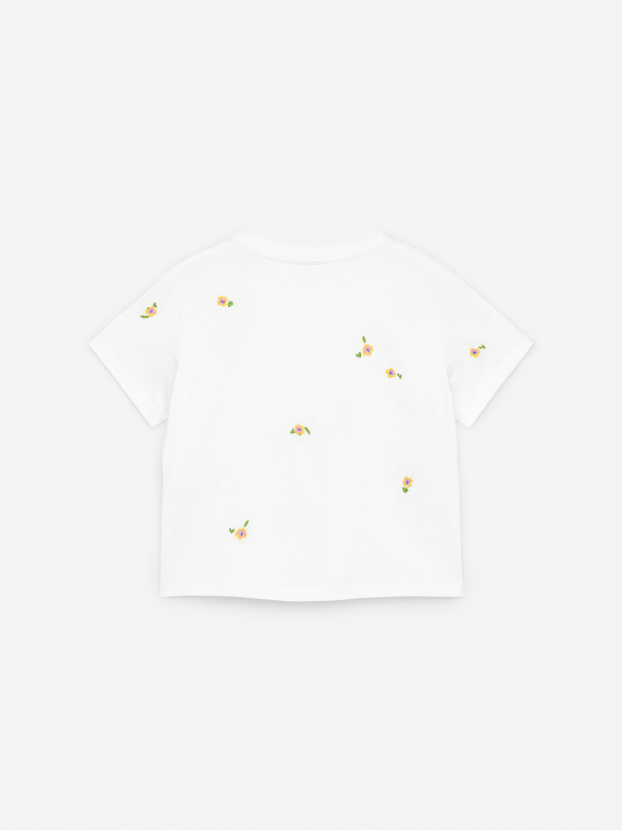Ver imagen más grande: Camiseta de corte ancho - Blanco/bordado floral - NIÑOS | H&M ES 2