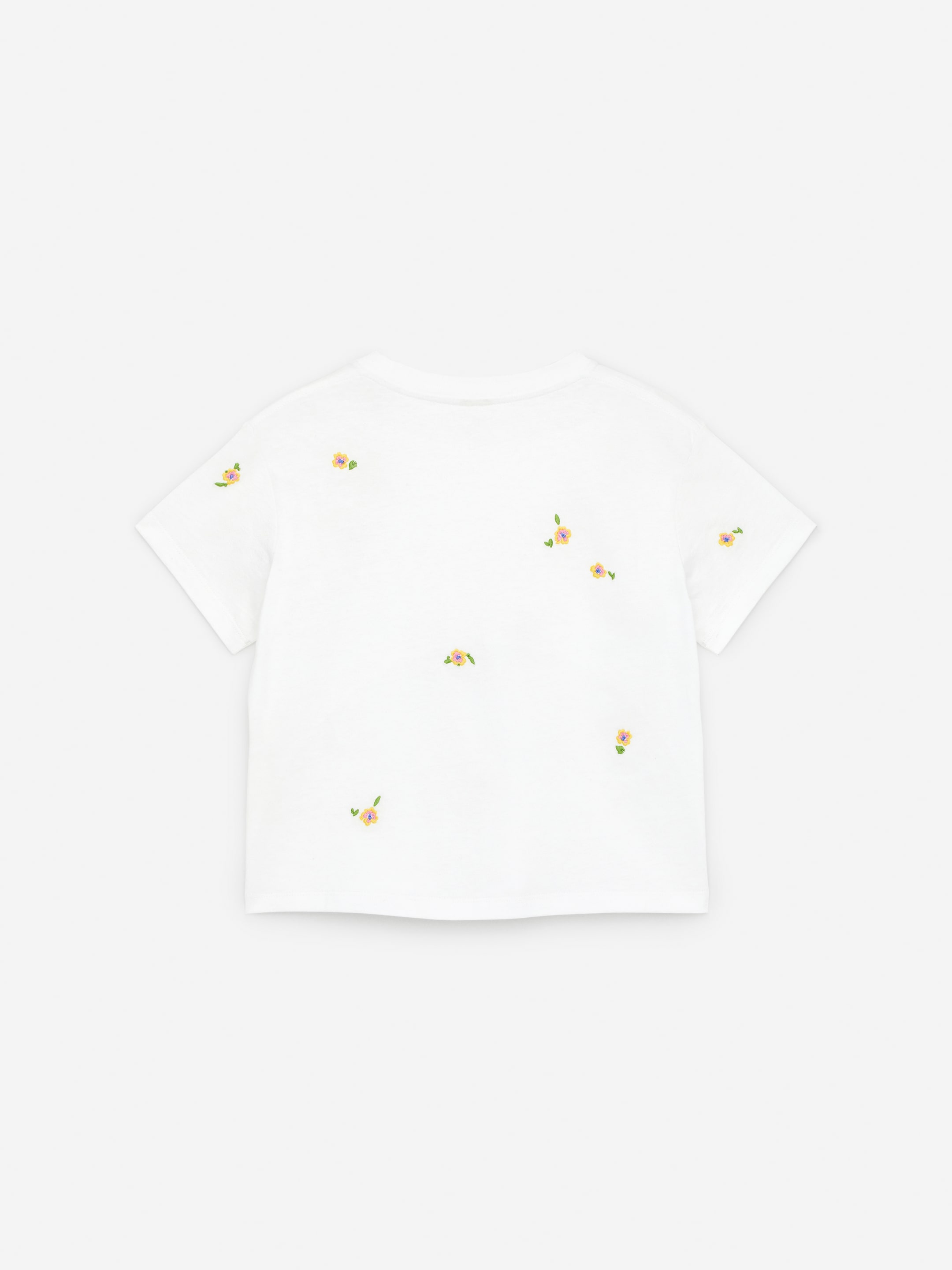 Weit geschnittenes T-Shirt - Weiß/Blumenstickerei - Oversize - Children - StillMedia/DescriptiveStillLife - 3