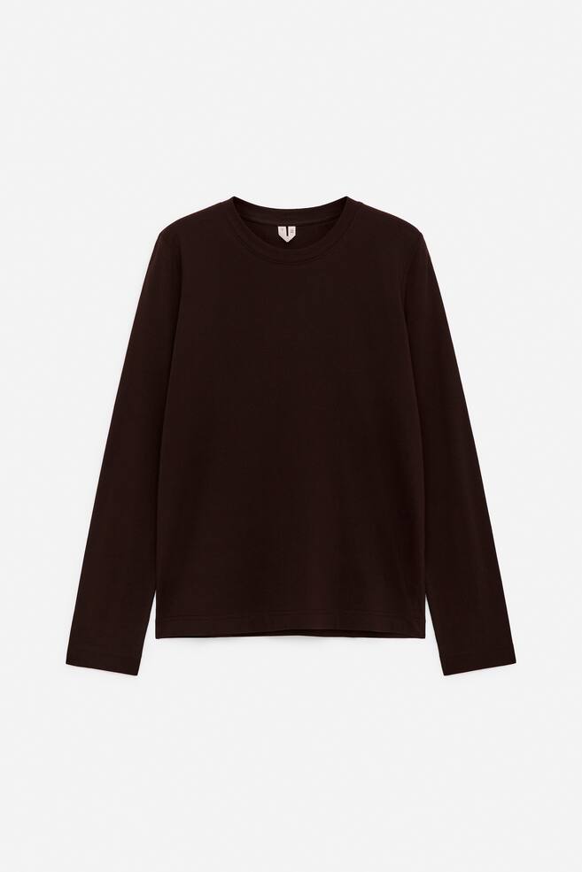 Signature-Langarmshirt - Braun/Rosa/Burgunderrot/Weiß/Rot/Schwarz/Grau/Braun/Weiß - 1