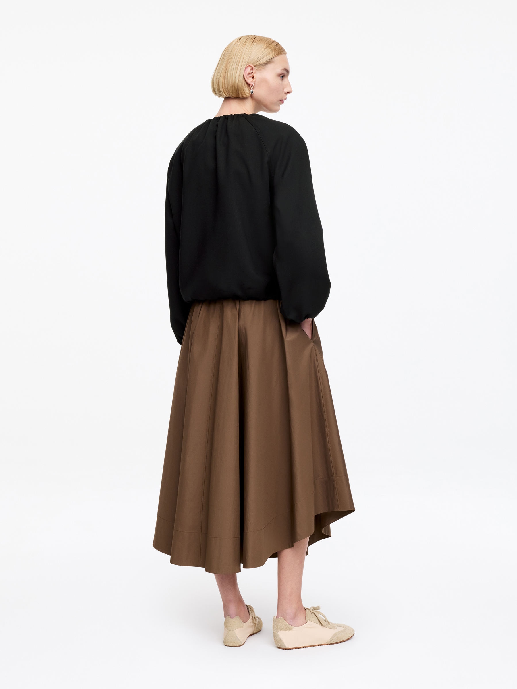 Bubble-Hem Jacket - Black - Relaxed fit - Women - StillMedia/Lookbook - 7