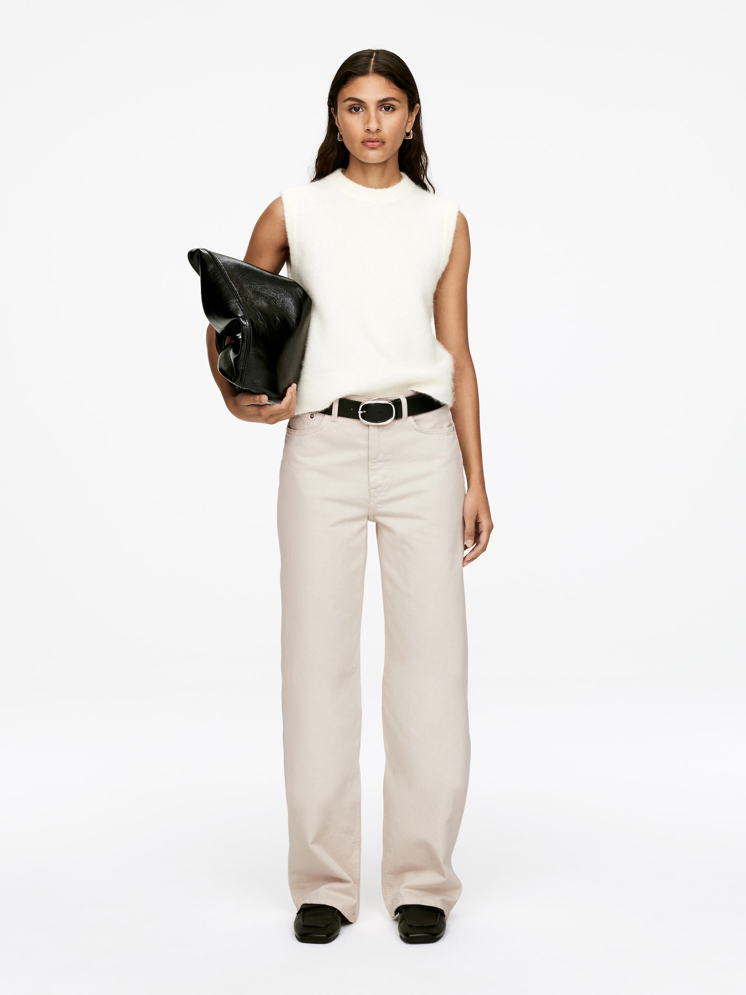 CORAL Wide Jeans - Cremeweiß/Beige/Blau/Dunkelblau