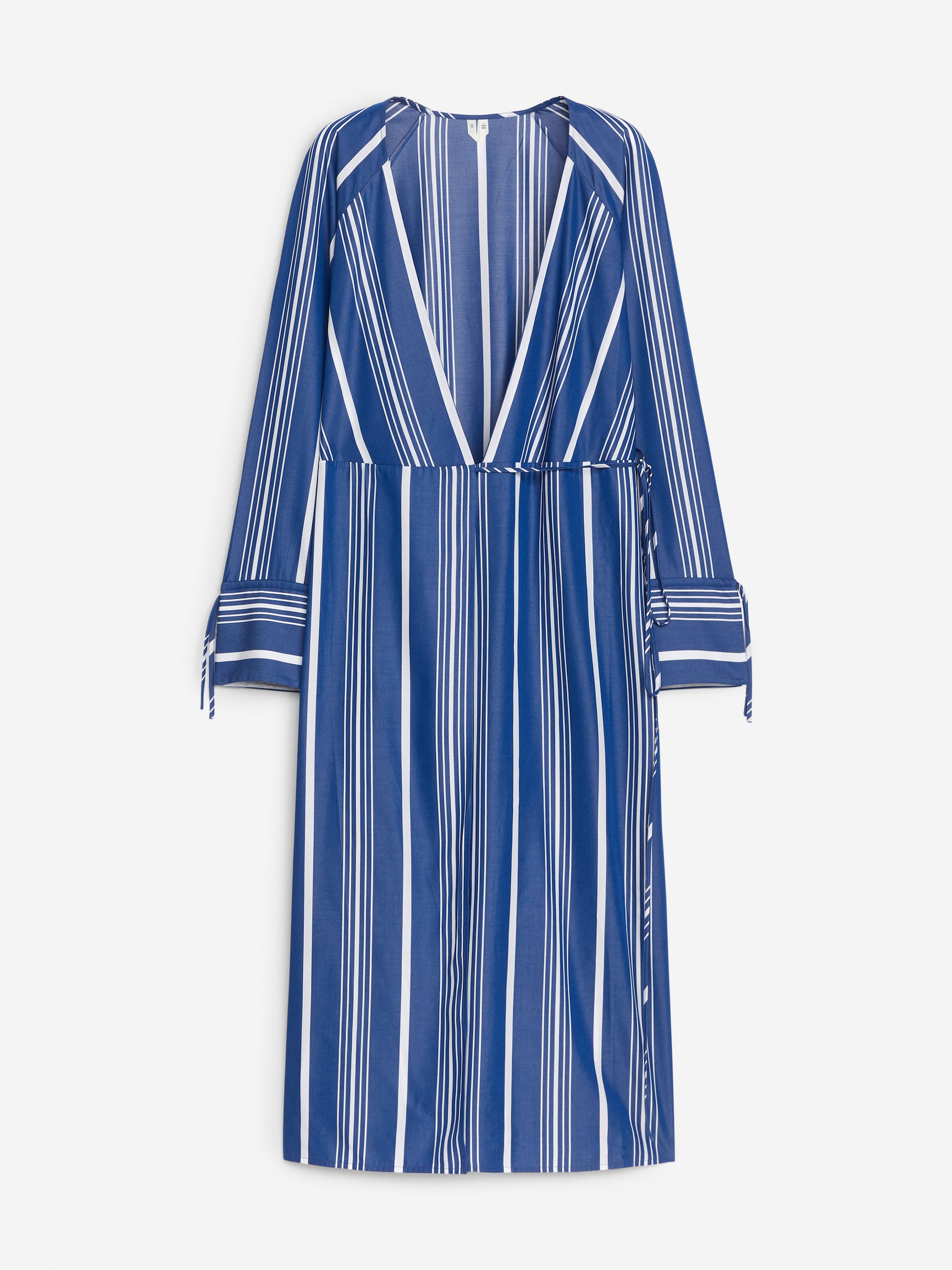 Näytä suurempi kuva: Midikietaisumekko - Sininen/valkoinen - NAISET | H&M FI 1