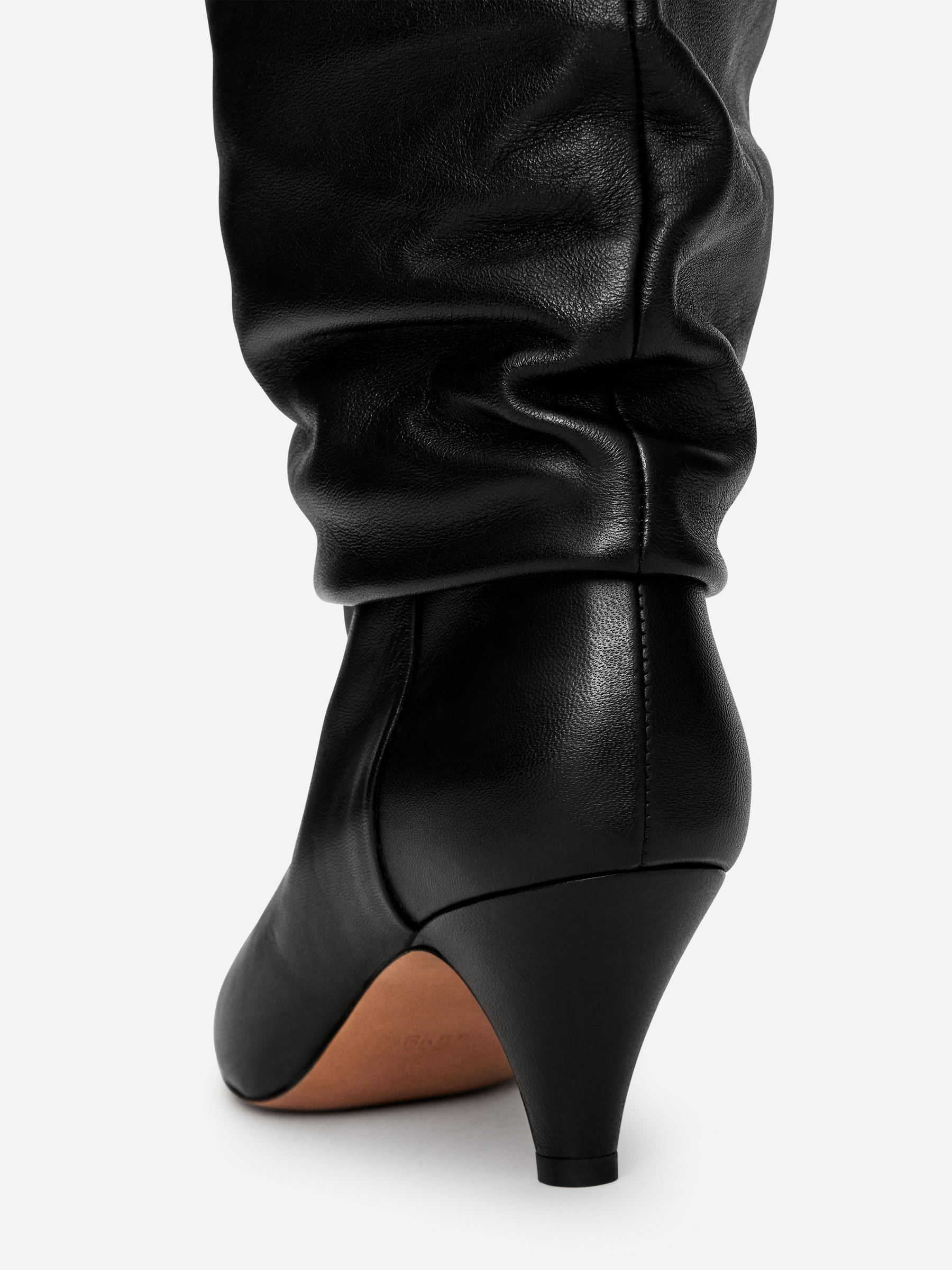 Slouchy Leather Boots - Black - Women - StillMedia/DescriptiveDetail - 8