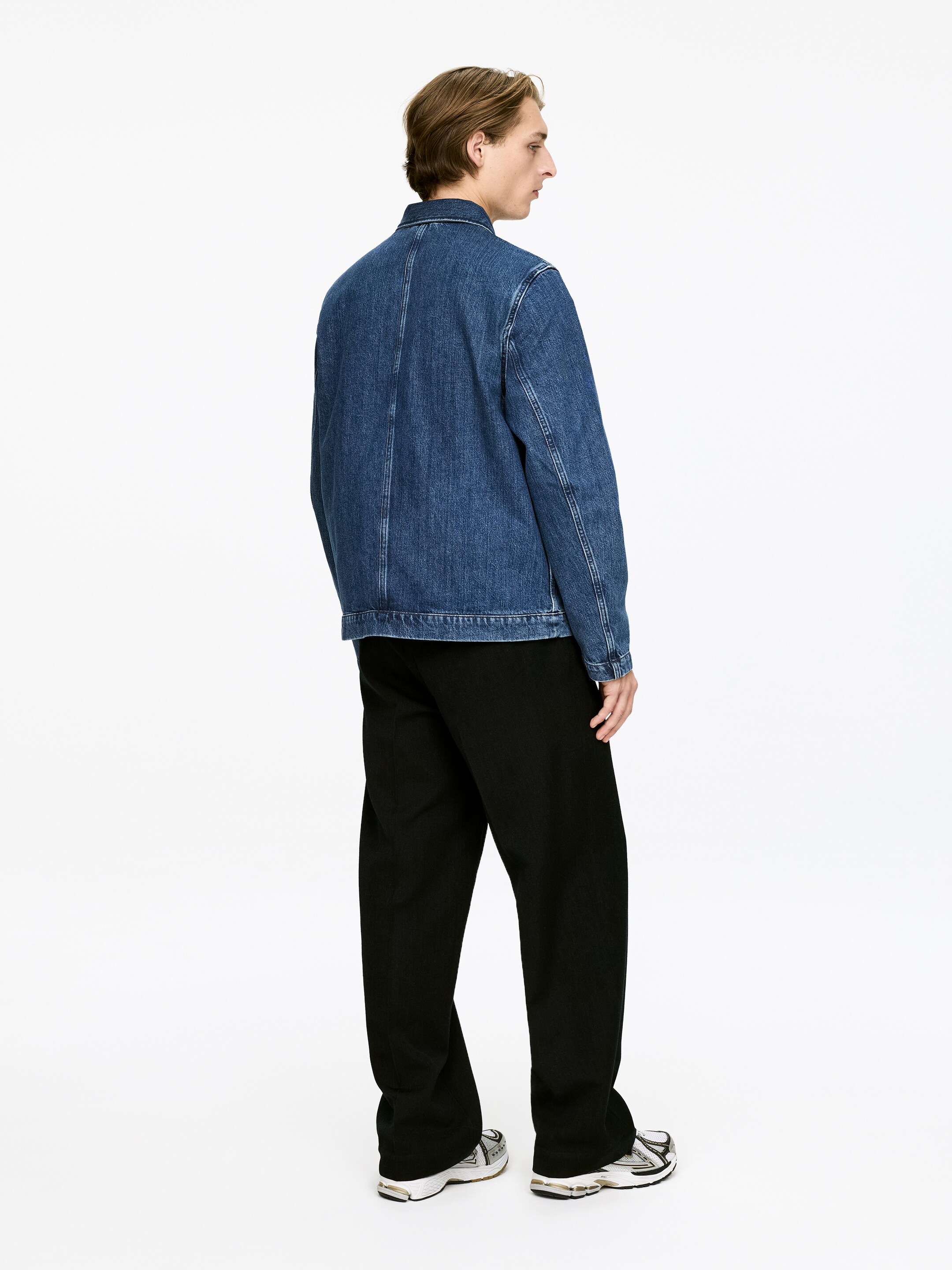 Visa större bild: Overshirt i denim - Tvättad blå - HERR | H&M FI 3