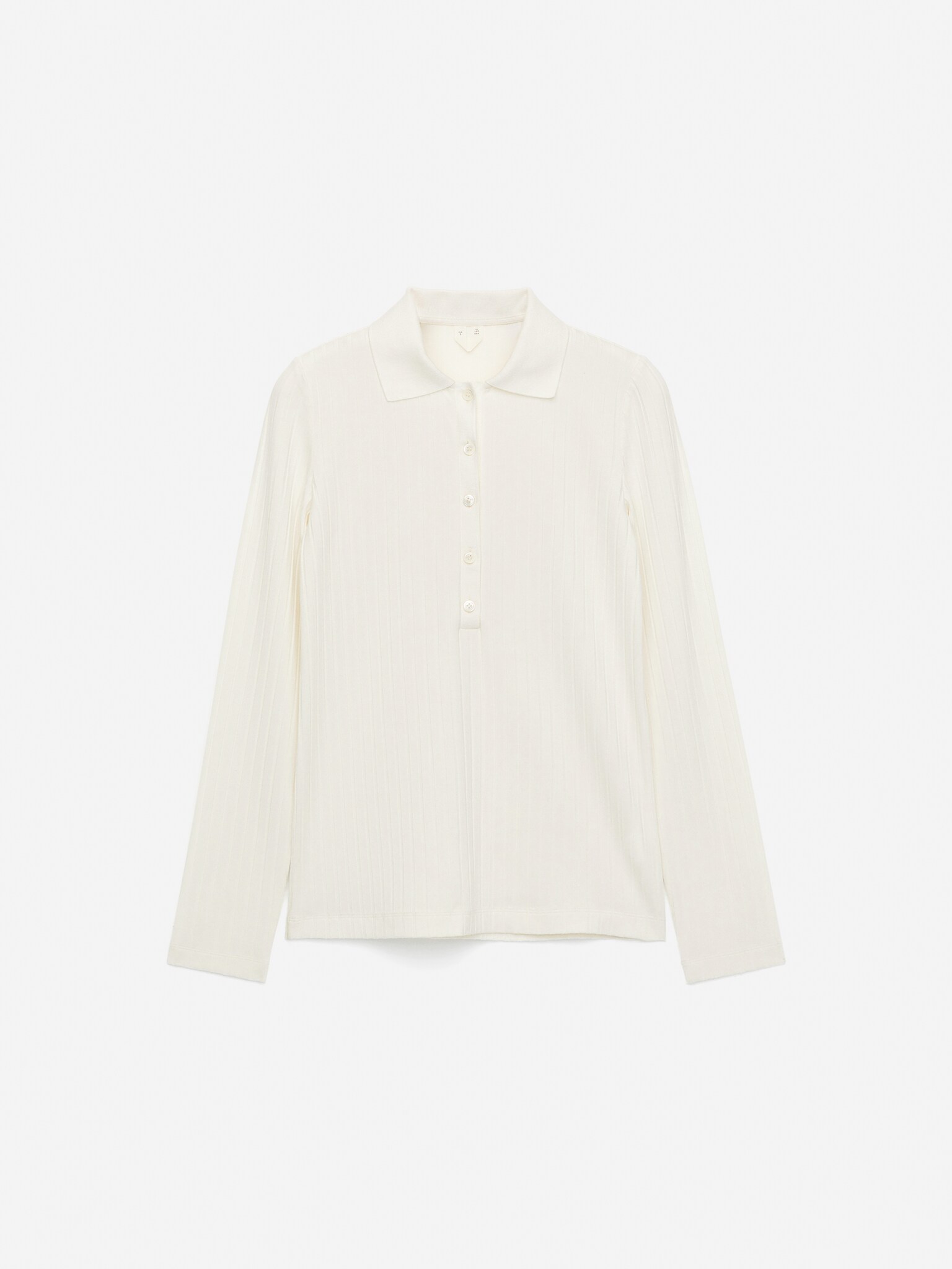 Wide-Rib Polo Shirt - White/Khaki Green - 2