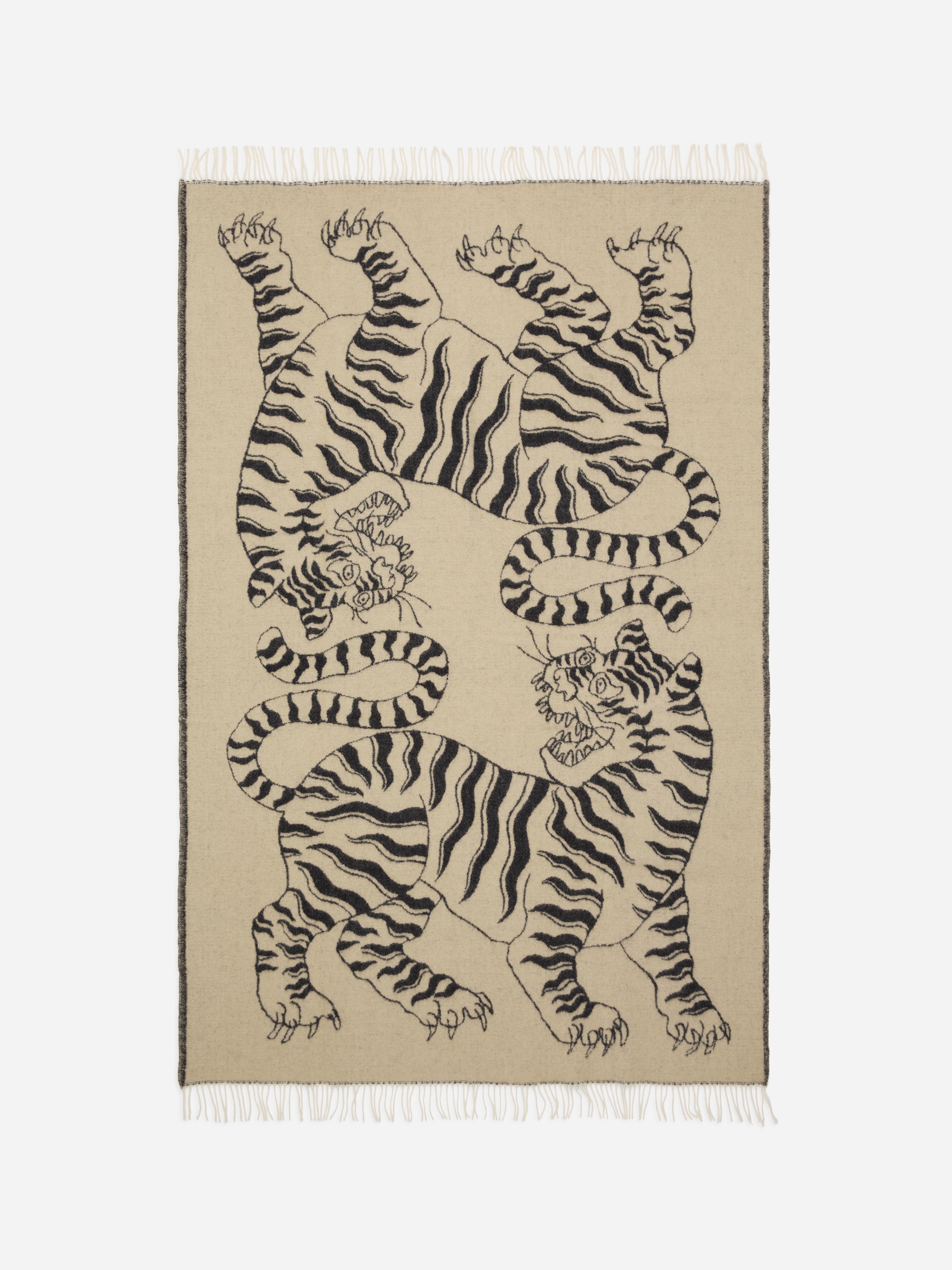 Klippan Wool Blanket – Beige/Black – ARKET SE