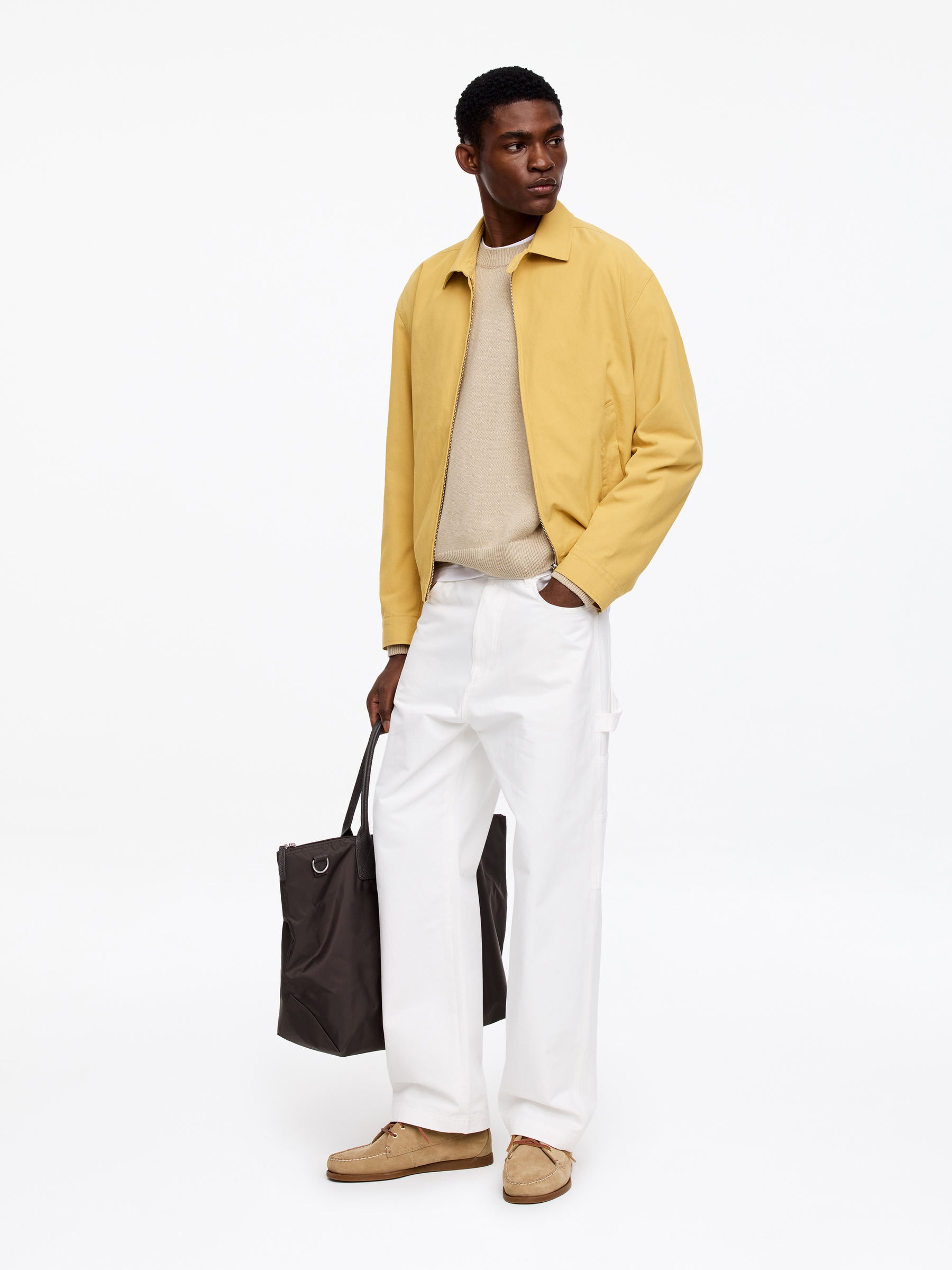 Linen Cotton Jumper - Beige - Regular fit - Men - StillMedia/Lookbook - 4