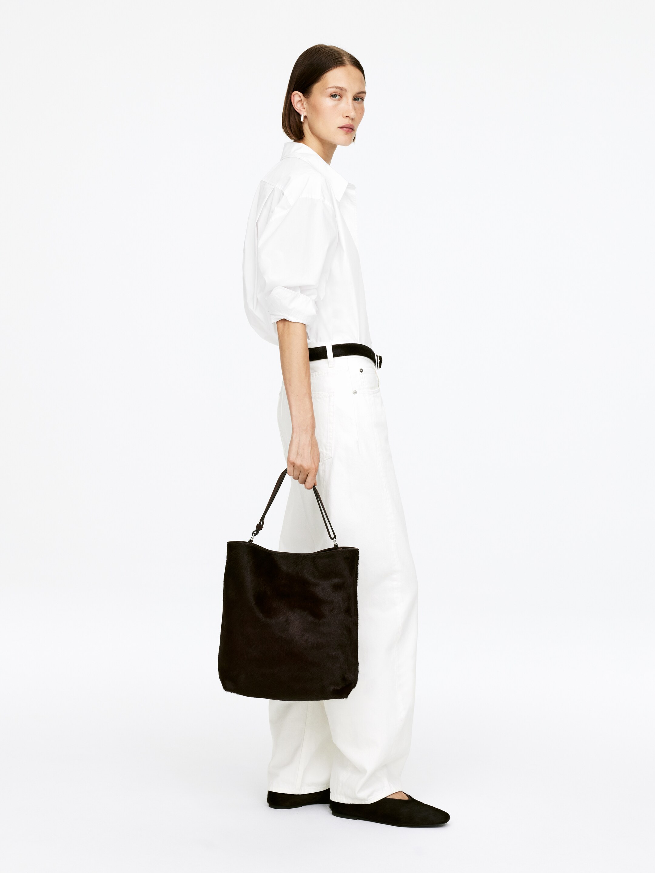 Grösseres Bild ansehen: Tragetasche aus Leder und Veloursleder - Braun - DAMEN | H&M CH 3