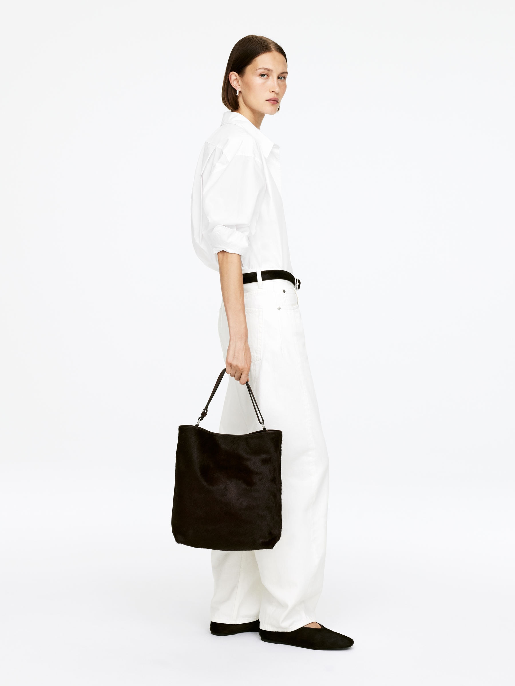 Sac fourre-tout en cuir et daim - Marron - Femme - StillMedia/Lookbook - 7