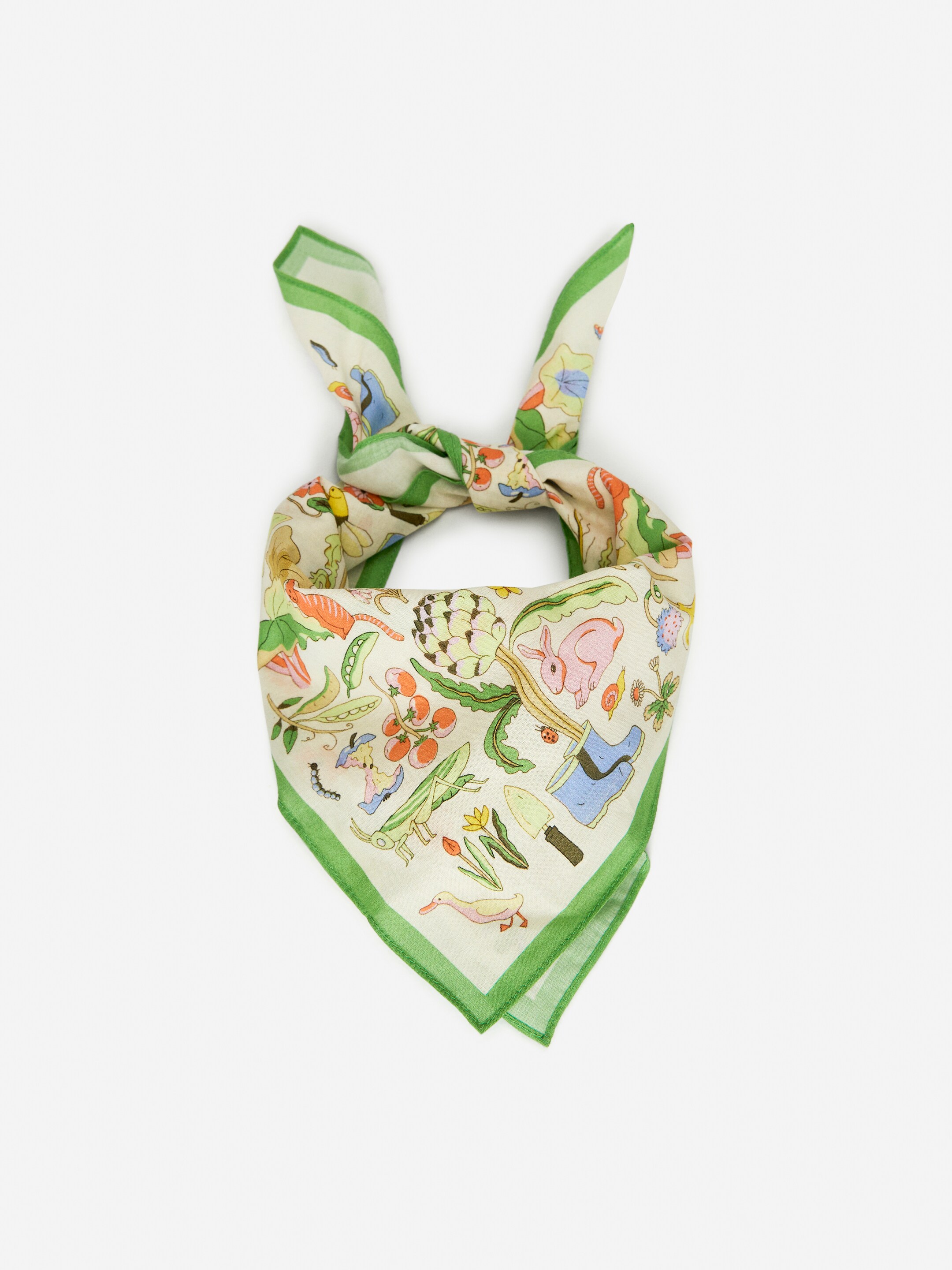 Bandana aus Baumwolle - Cremeweiß/Garten-Print - Kinder - StillMedia/DescriptiveDetail - 1