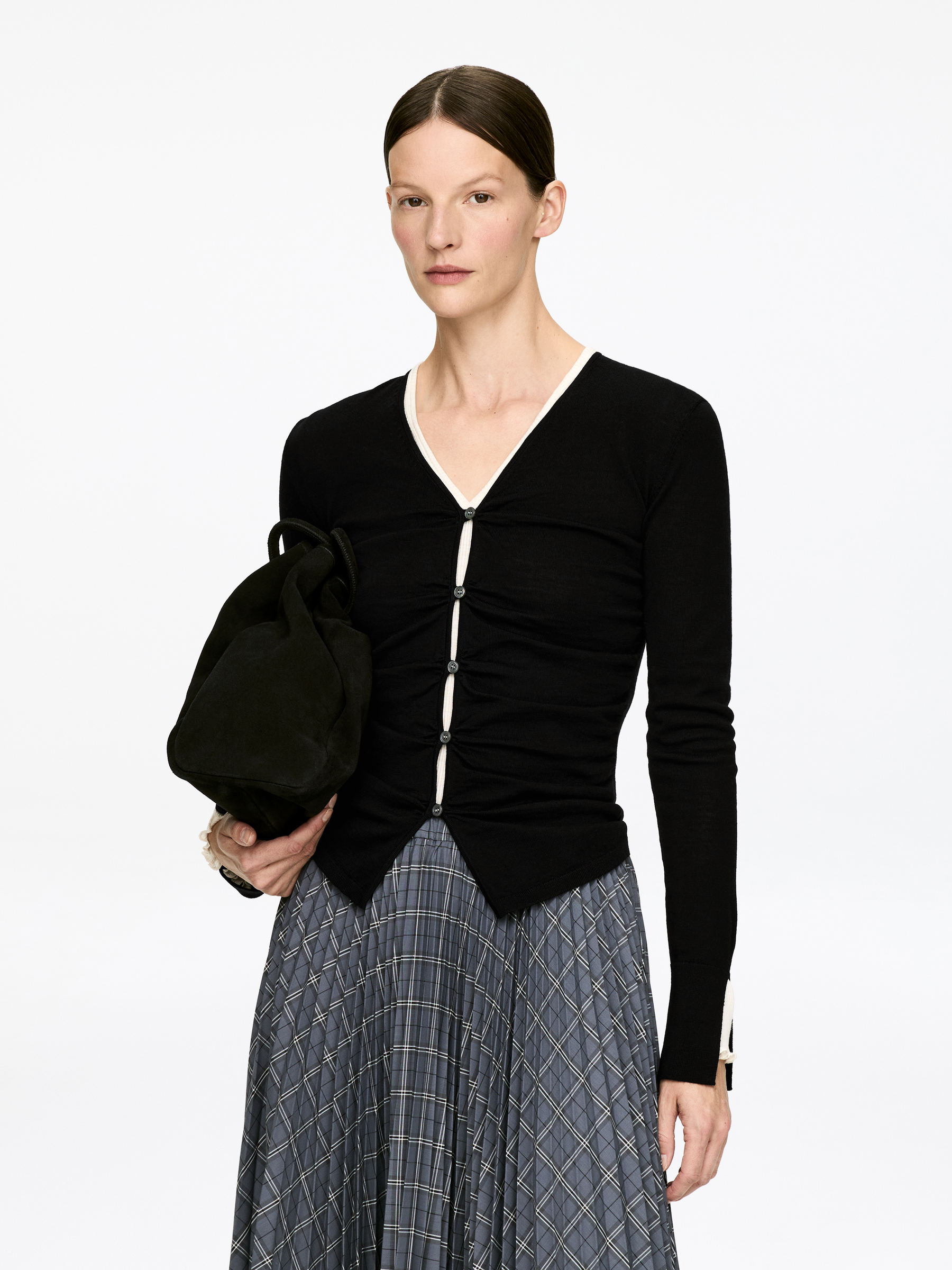 Merino Wool Top - Black - Slim fit - Women - StillMedia/Lookbook - 3