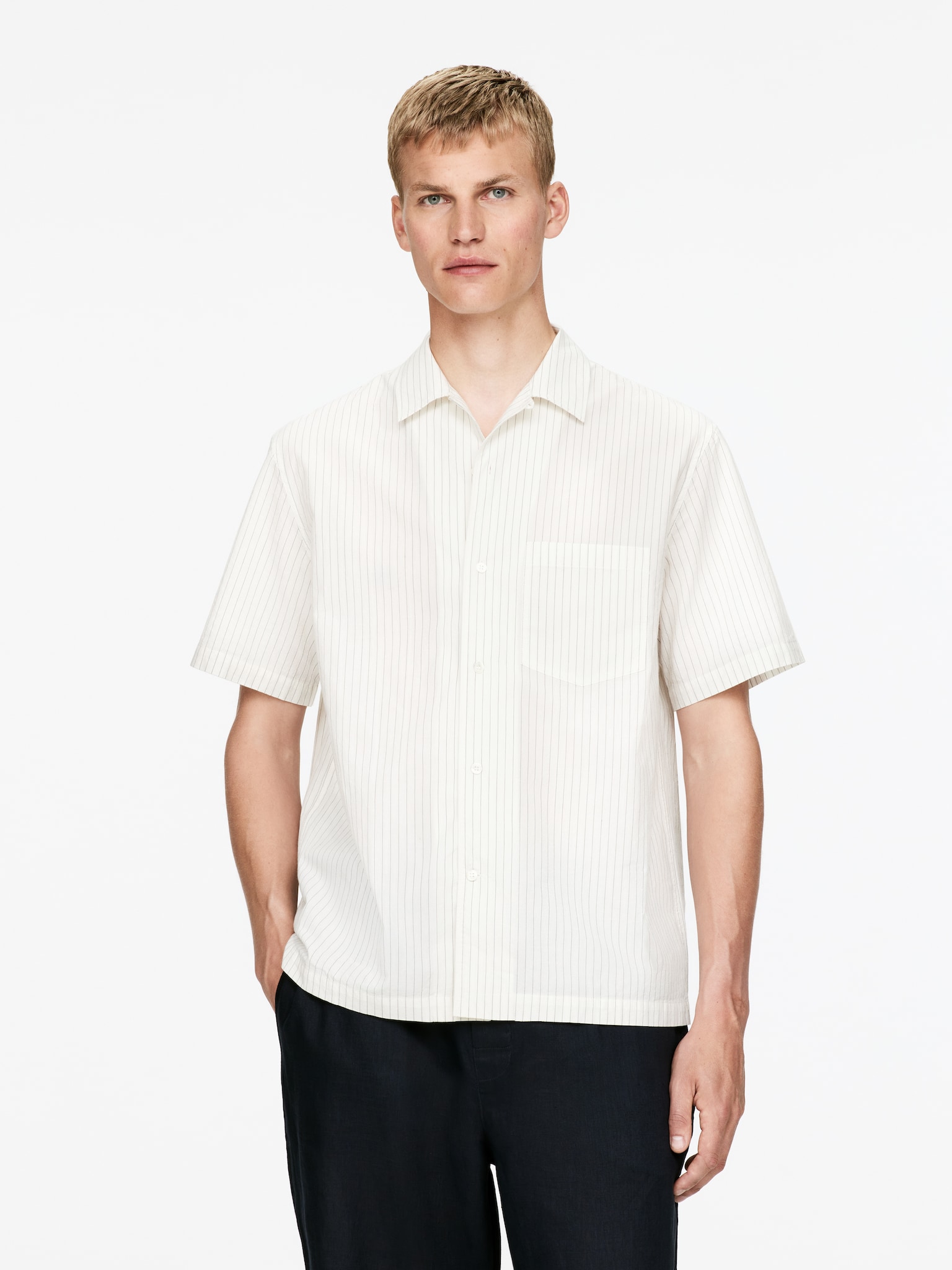 Pamut resort ing - Off White/Striped/Poros menta/csíkos