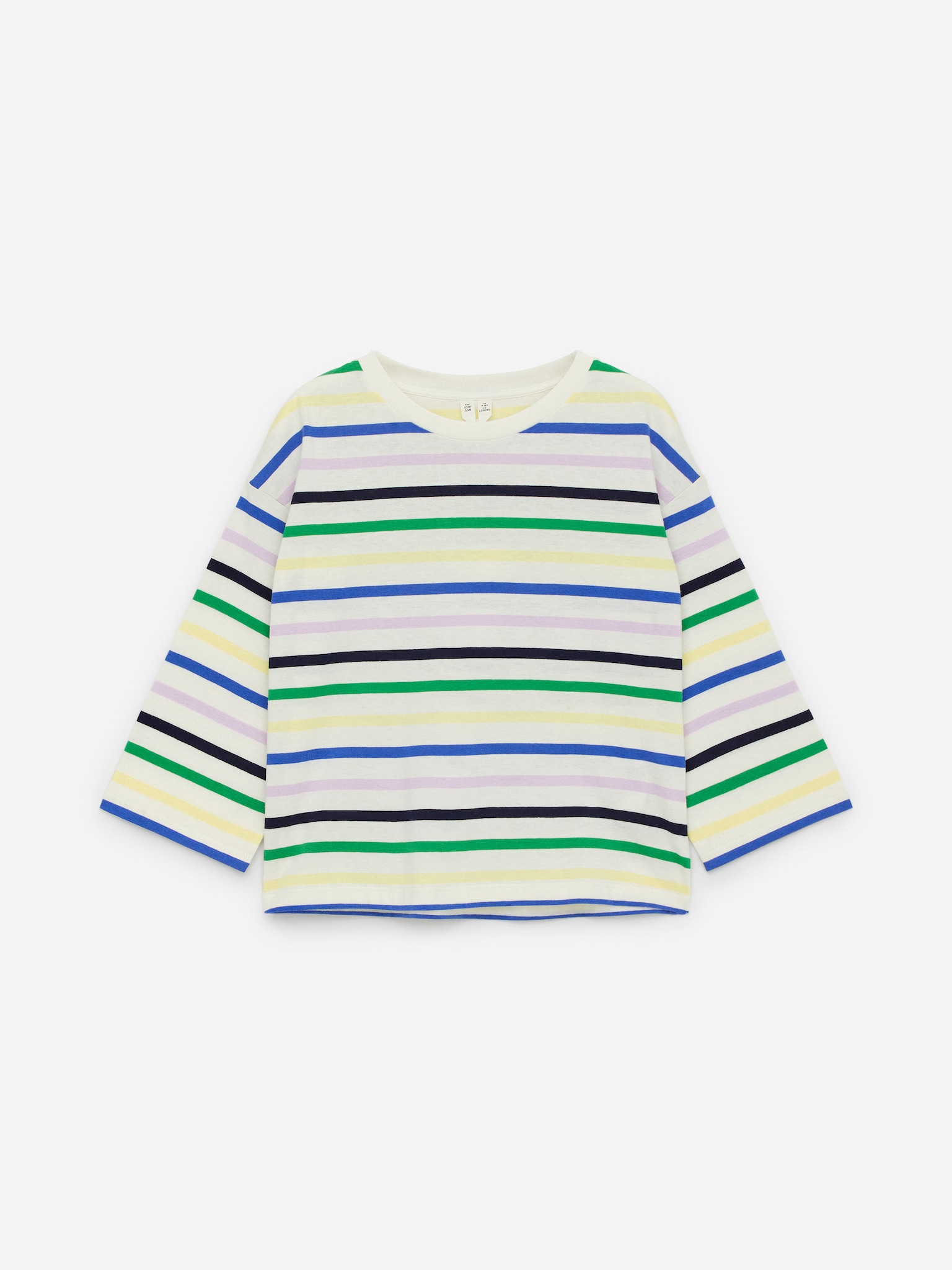 Camiseta de manga larga - Blanco roto/Rayas multicolor/Beige/arcoíris/Blanco/azul/Rosa/naranja/Morado/rojo