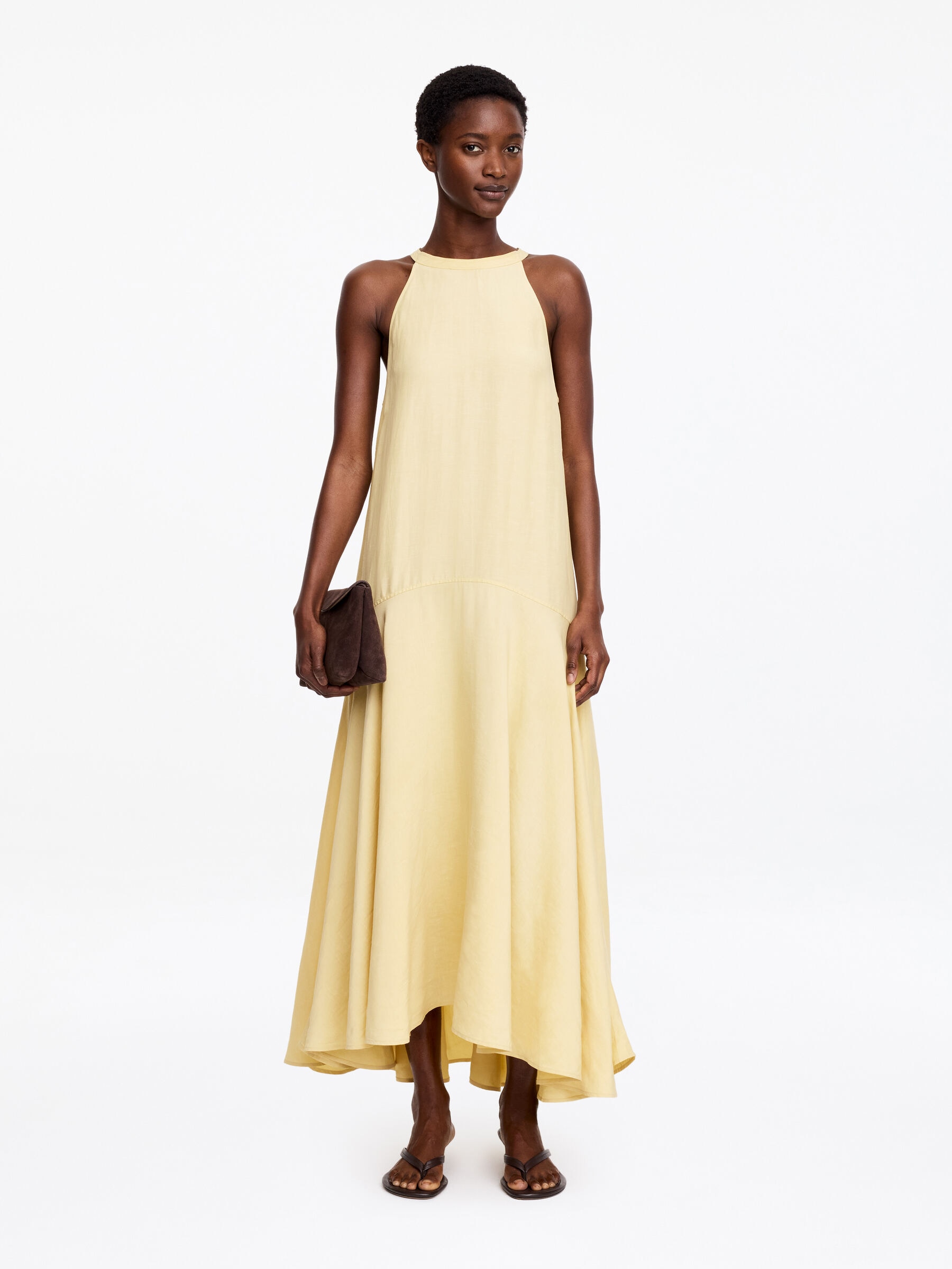 Halterneck Dress-#D2C594-19618